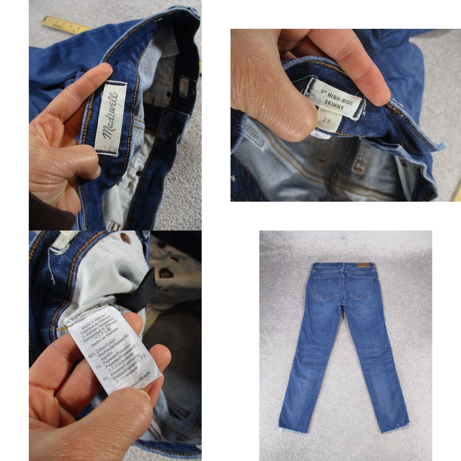 Madewell Madewell Jeans Womens 28 Dark Medium Wash Denim Zip Skinny Rise Mid Blue Size 28 Womens Jeans Size 28" / US 6 / IT 42 - 8 Thumbnail