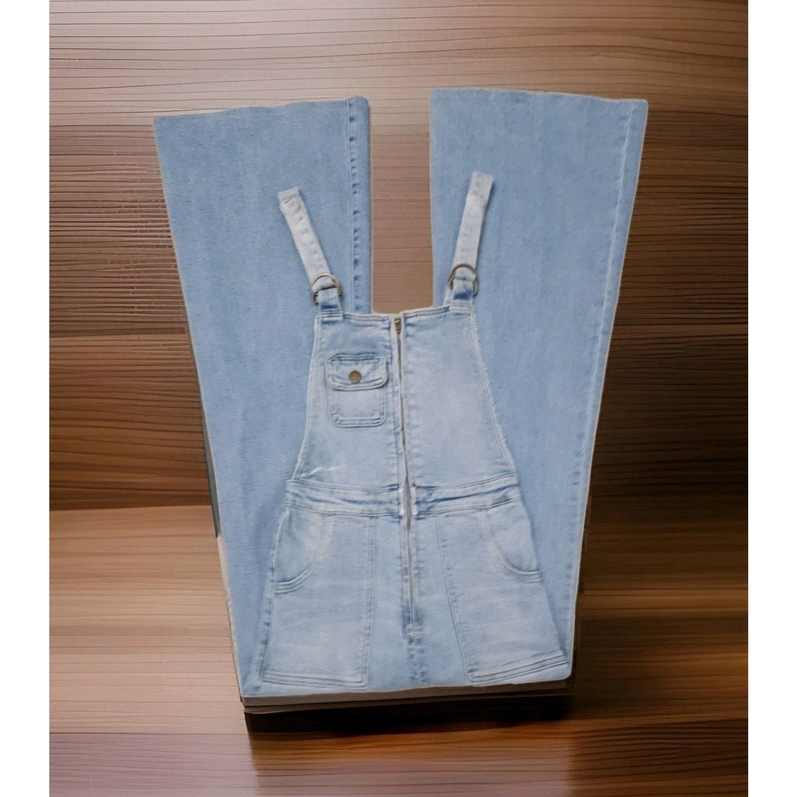 Other ROLLA'S HIGHWAY OVERALL HIGH WAIST FLARE DENIM DUNGAREES Size 25" / US 0 / IT 36 - 8 Thumbnail