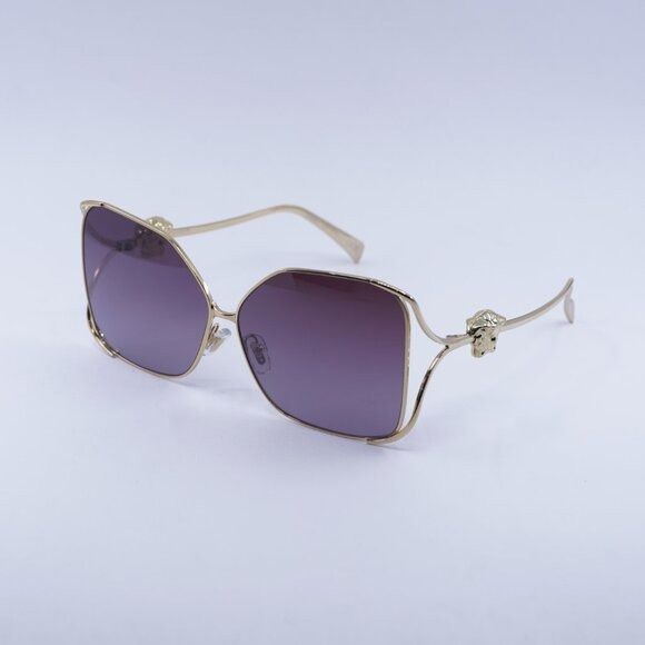 Versace Versace VE2288 1002/6X Sunglasses Gold Square Frame, Violet Size ONE SIZE - 1 Thumbnail