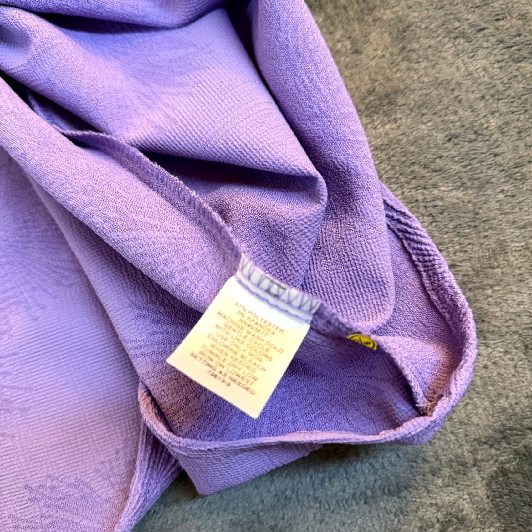 Liz Claiborne VINTAGE Liz Claiborne Purple Textured Flare Sleeve Top Womens XXL 2XL NWT Size XXL / US 16-18 / IT 52-54 - 6 Thumbnail