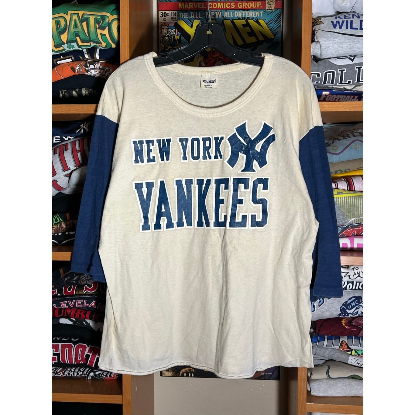 Starter Vintage 70s Starter MLB New York Yankees Raglan Tee Size US L / EU 52-54 / 3 - 1 Thumbnail