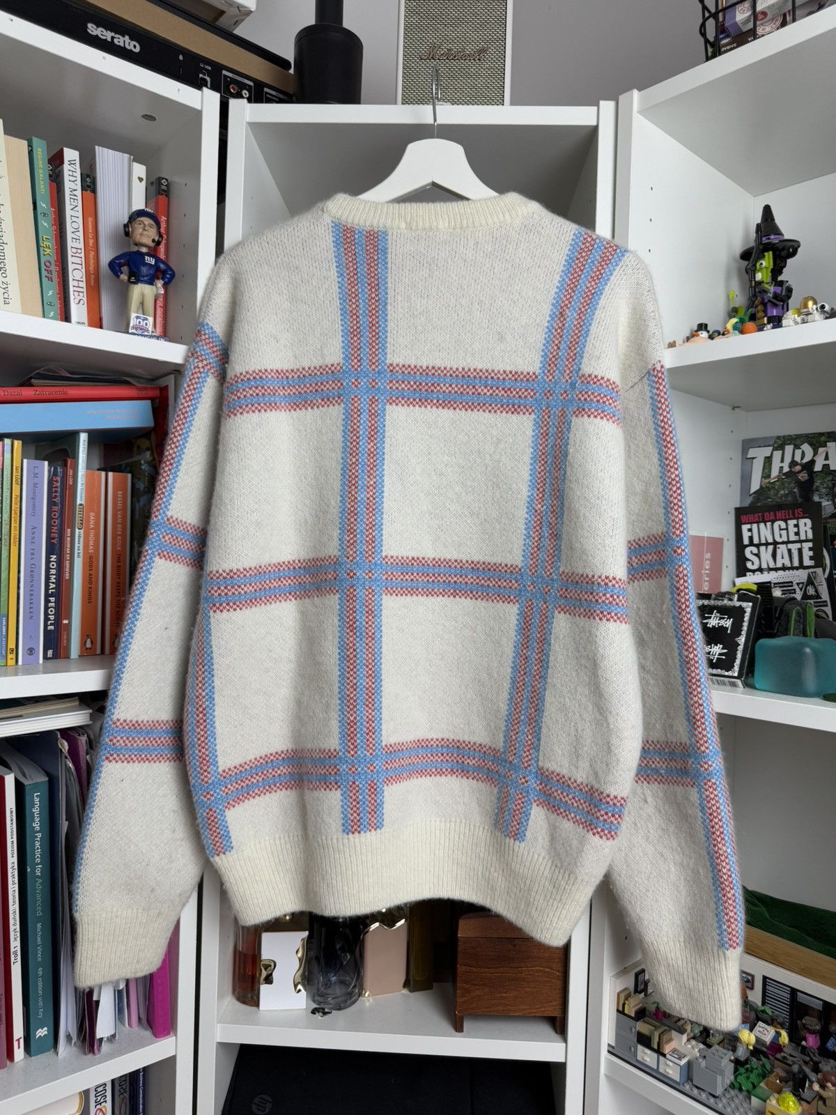 Designer × Lacoste Lacoste checked alpaca blend boxy baggy knitted sweater M y2k Size US M / EU 48-50 / 2 - 2 Thumbnail
