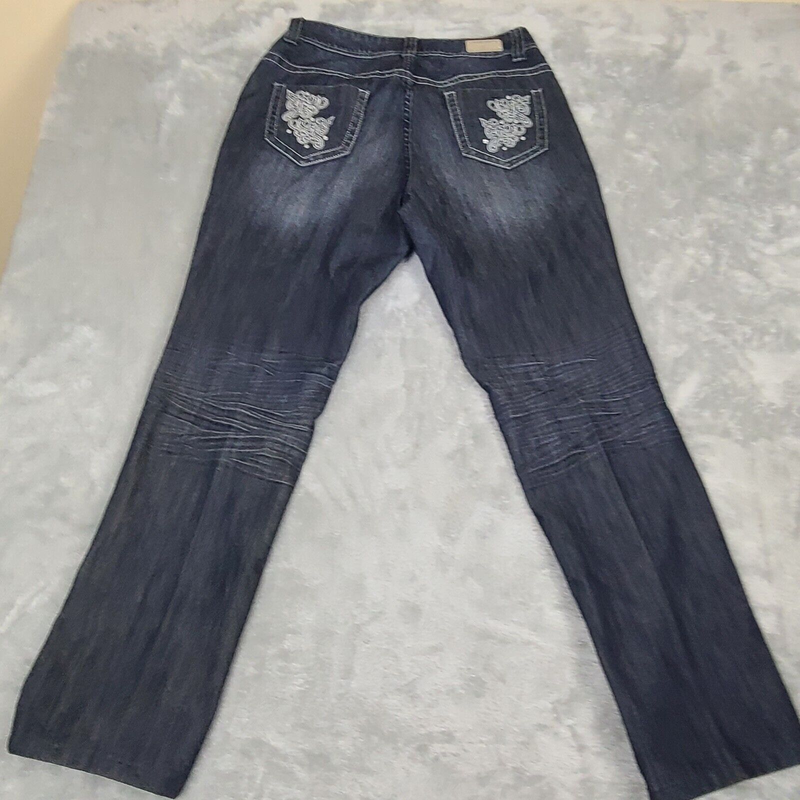 Laura Ashley Women's Ashley Stewart Denim Blue Jeans Size 14W Premium 34x Size 34" / US 12 / IT 48 - 14 Thumbnail