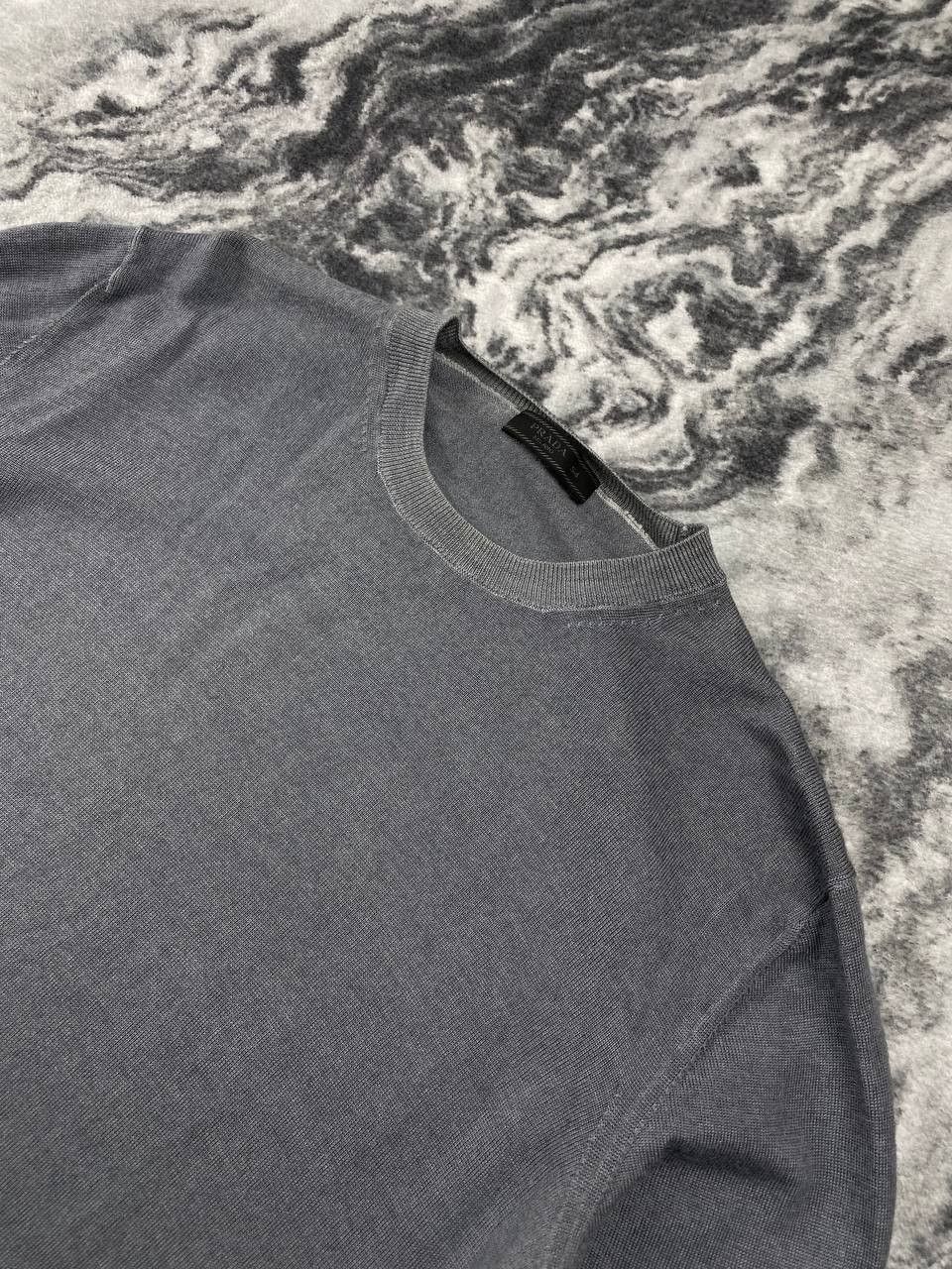 Prada Prada Knit Sweater Wool Lana Men Size 54 Gray Size US L / EU 52-54 / 3 - 2 Thumbnail