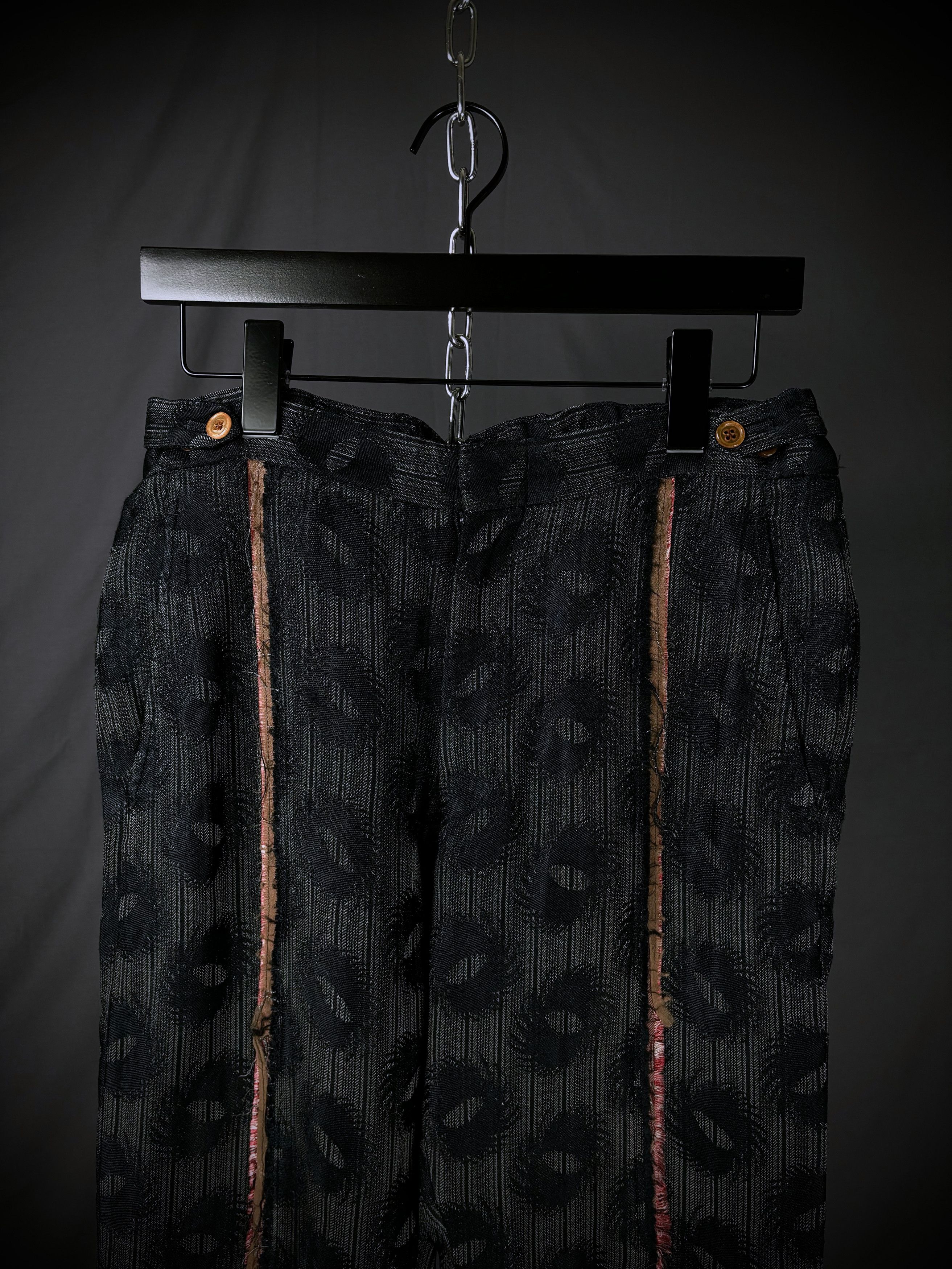 Comme des Garcons Homme Plus CDG Homme Plus Distressed Jacquard Trousers – AW02 Size US 31 - 2 Thumbnail