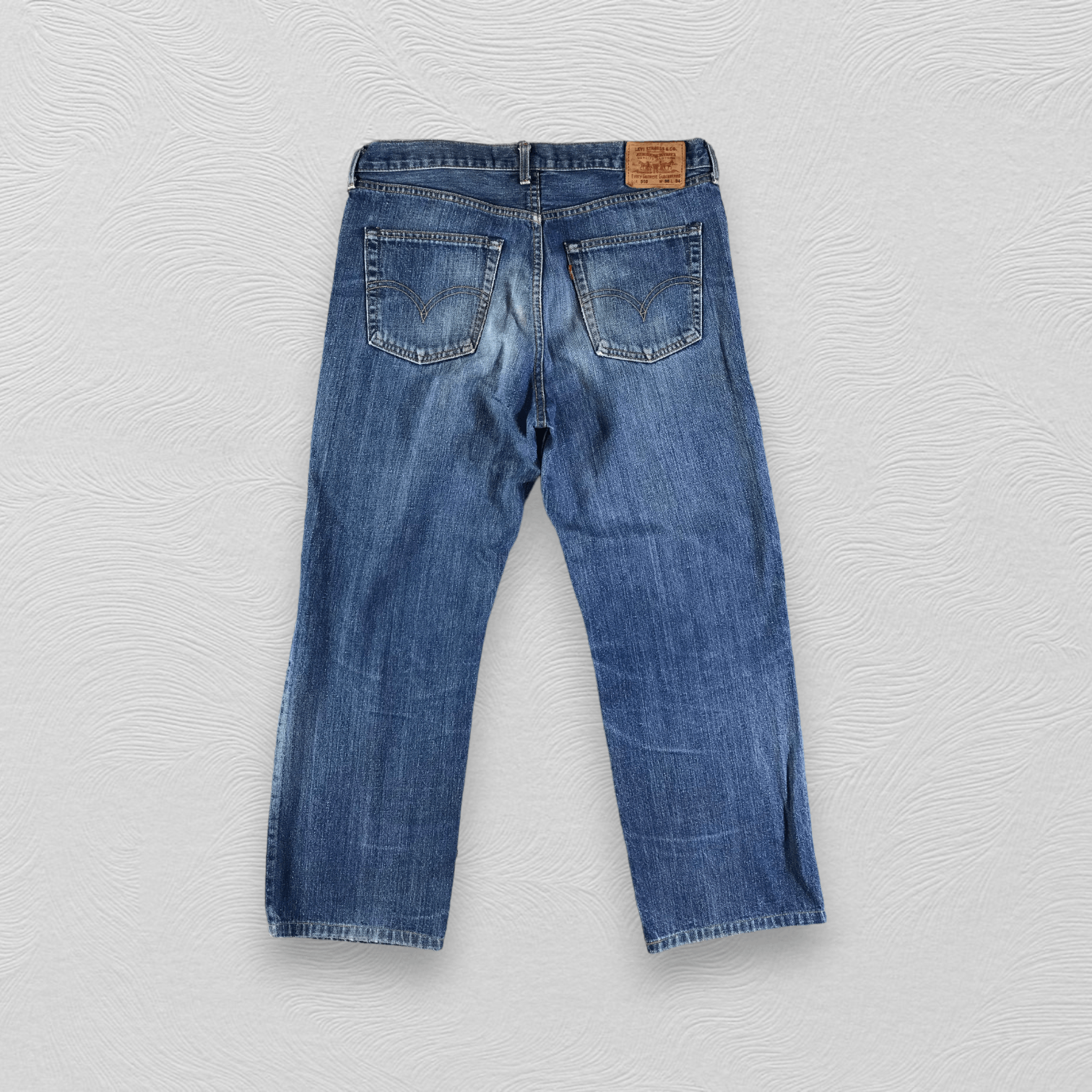 Levi's Vintage Levis 502 Jeans Distressed Denim KJ2340 Size US 35 - 2 Thumbnail