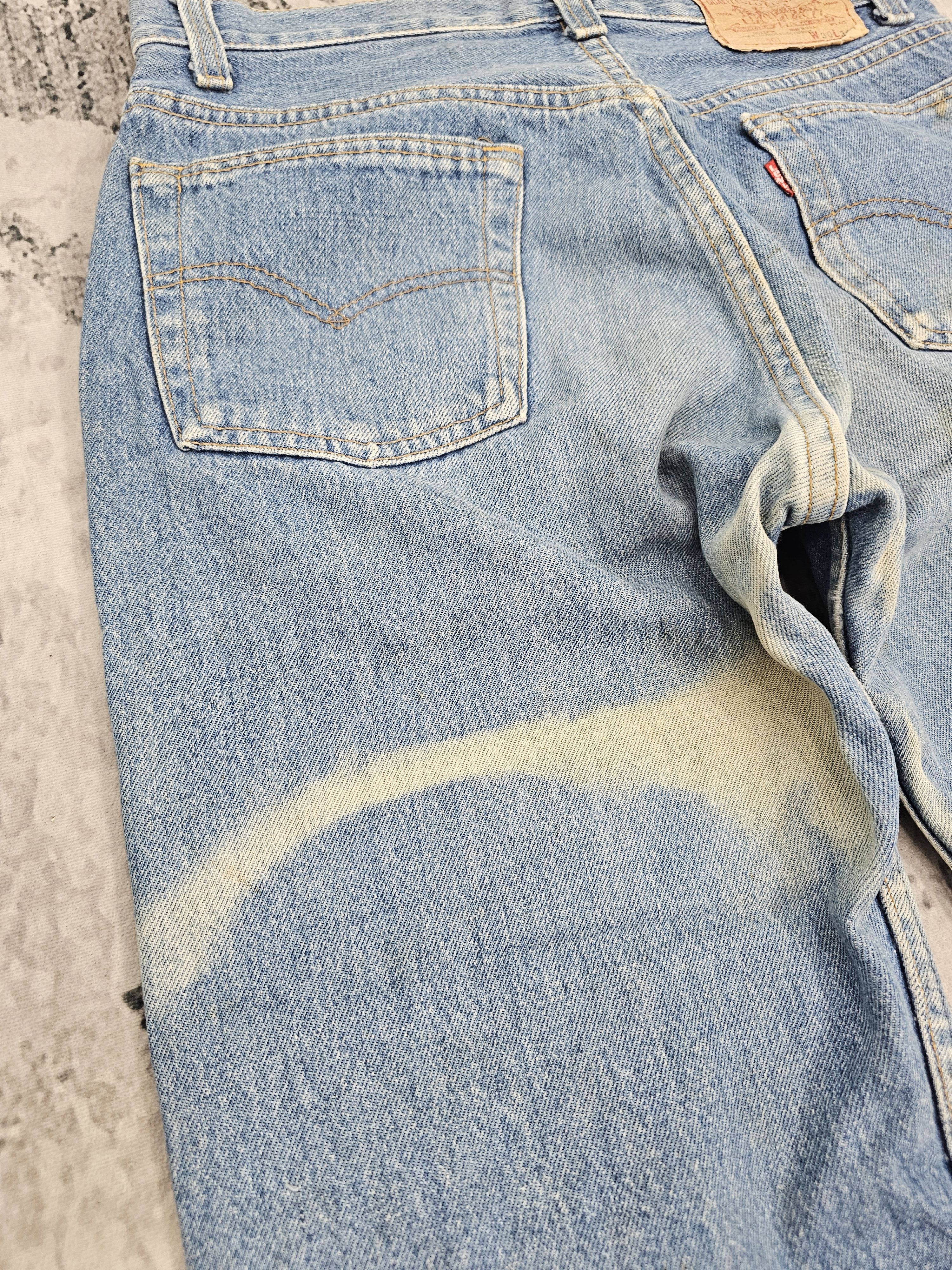 Levi's Vintage LEVIS 501 Faded Bleach Design Blue Jeans L0453 Size US 29 - 6 Thumbnail