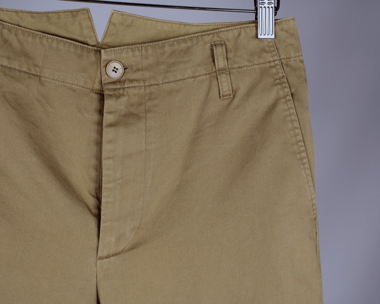 Designer × Golden Goose GOLDEN GOOSE Oversized Olive Khaki Cotton Chino Pants Size US 31 - 3 Thumbnail