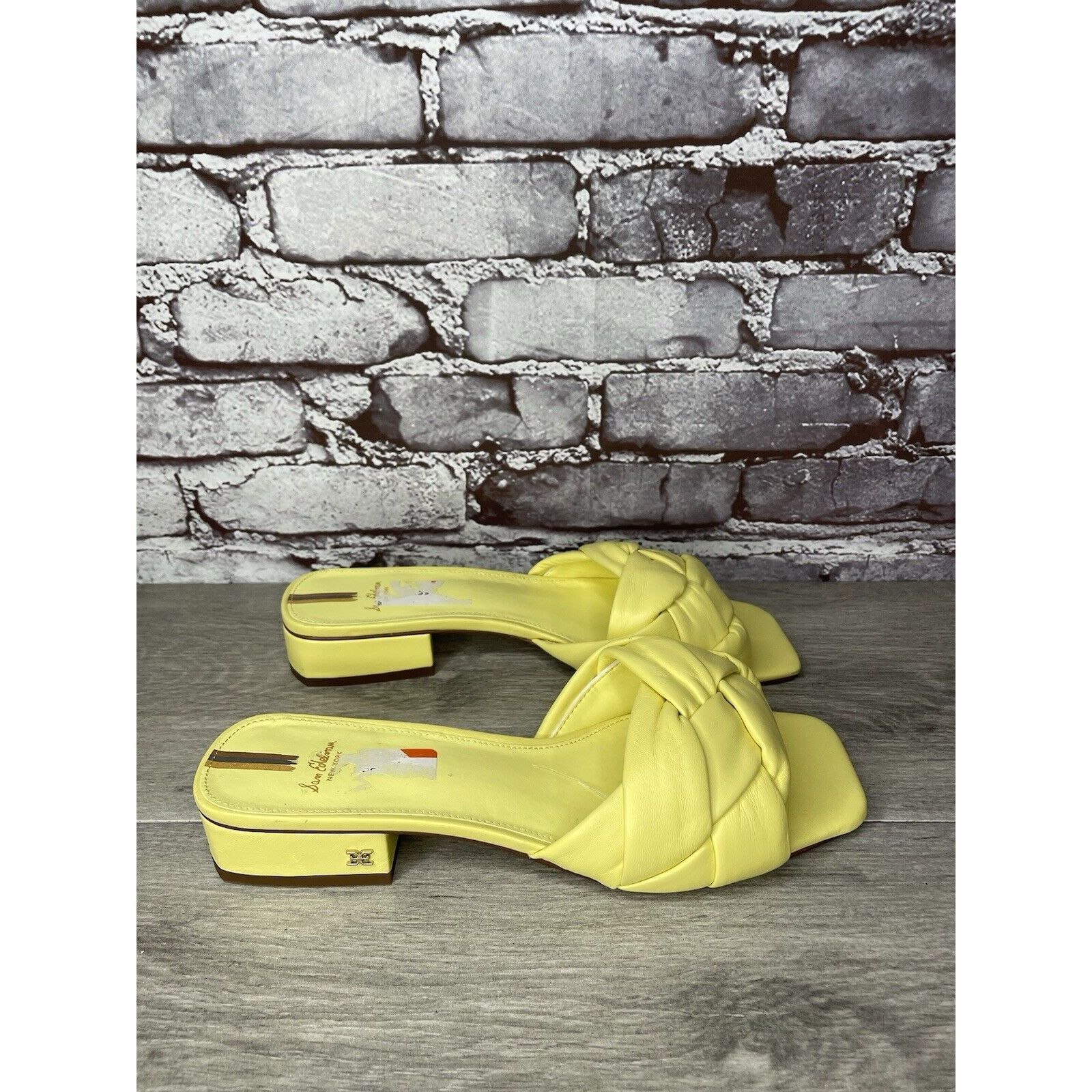 Sam Edelman Sam Edelman Dawson Yellow Knot Leather Slides Heel Sandals W Size US 10 / IT 40 - 15 Thumbnail