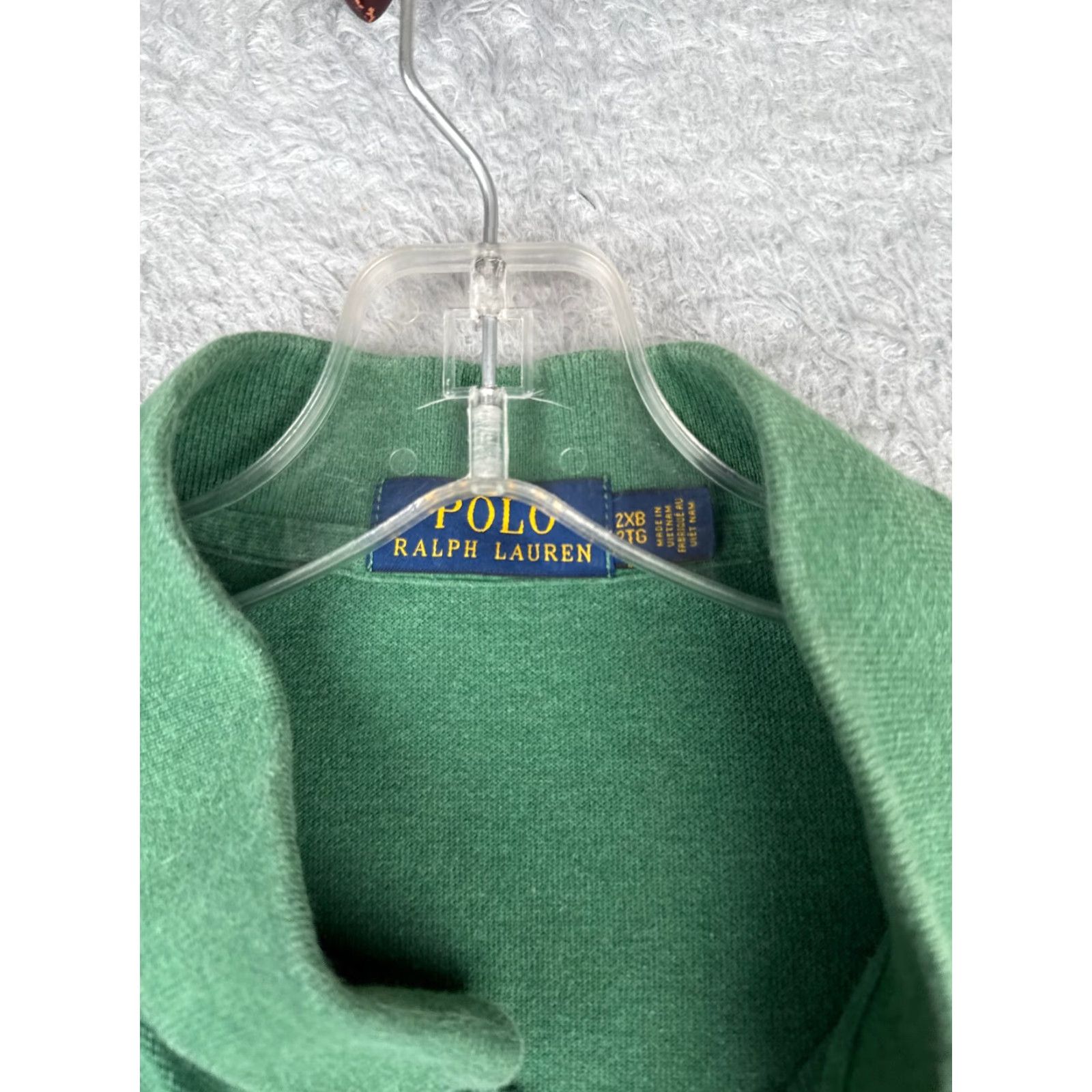 Ralph Lauren VINTAGE Ralph Lauren Polo Shirt 2XB Green 100% Cotton Short Sleeve Big & Tall Men Polo Shirt Size US XXL / EU 58 / 5 - 7 Thumbnail