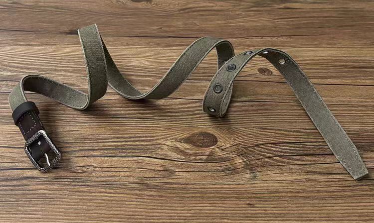 Japanese Brand × Vintage Street Vintage Pin Buckle Textured Design Canvas Belt 47 in. Size ONE SIZE - 3 Thumbnail