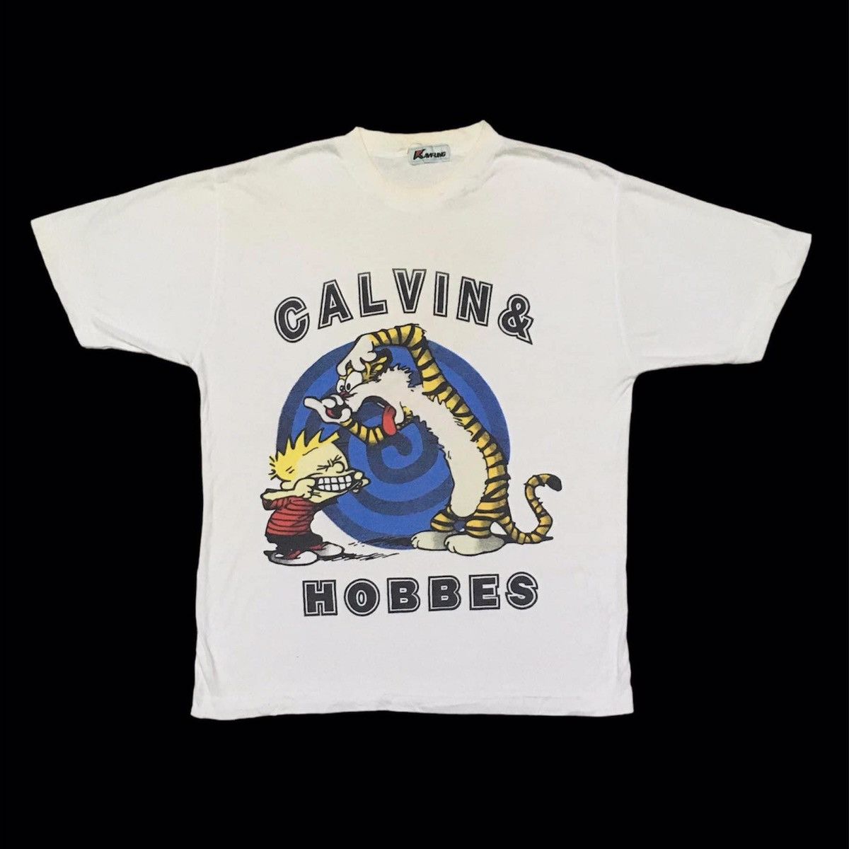image of Movie x Vintage Calvin And Hobbes in White, Men's (Size Medium)