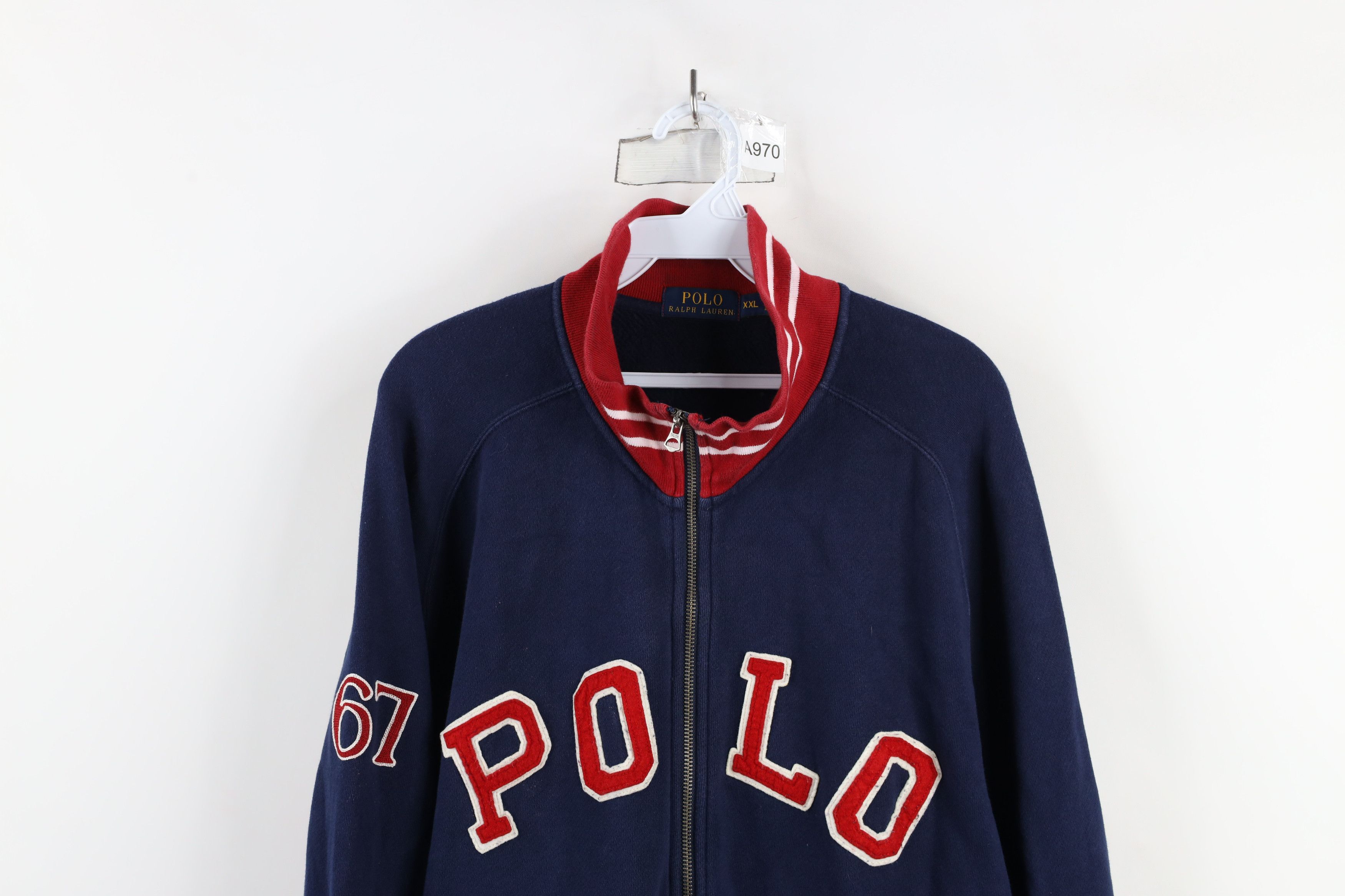 Ralph Lauren × Vintage Vintage Ralph Lauren Spell Out Block Letter Sweater Jacket Size US XXL / EU 58 / 5 - 2 Thumbnail