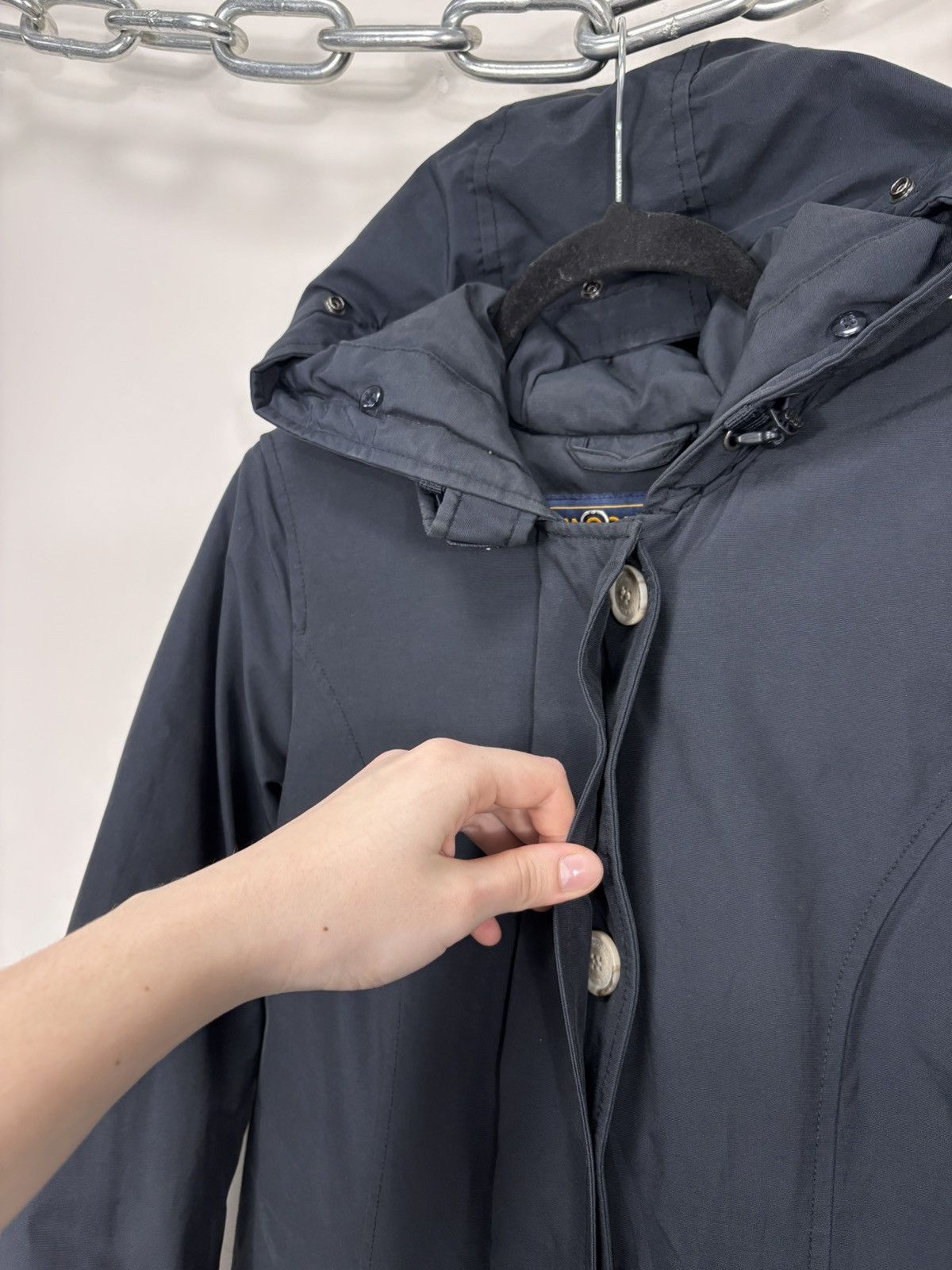 Woolrich Woolen Mills Woolrich Women’s Arctic Parka In Ramar Cloth Navy Blue Coat Size XS / US 0-2 / IT 36-38 - 11 Thumbnail