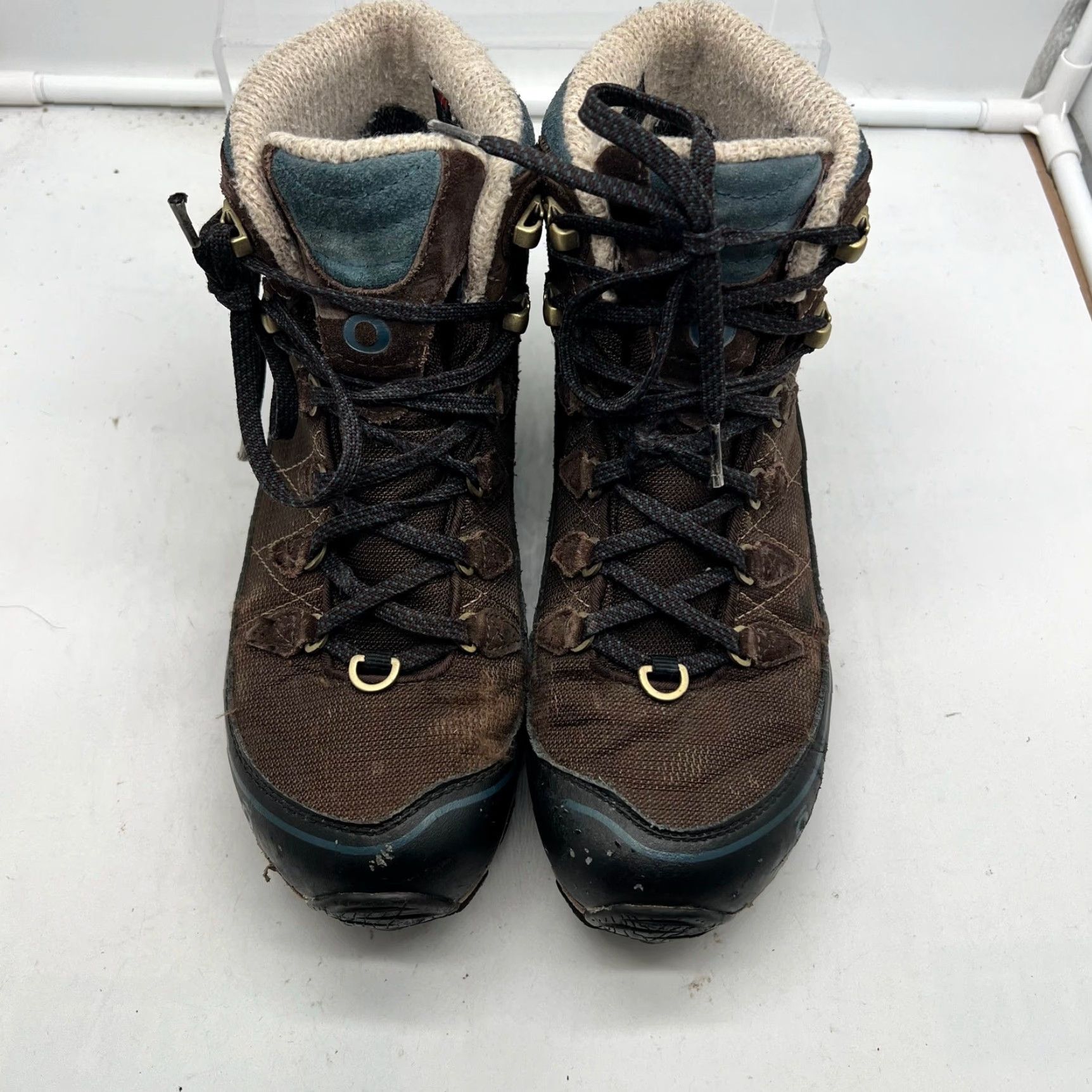Oboz VINTAGE Oboz Boots Womens 9.5 Juniper Mid Waterproof Hiking Brown Hunter Trail Camp Hike Size US 10 / IT 40 - 3 Thumbnail