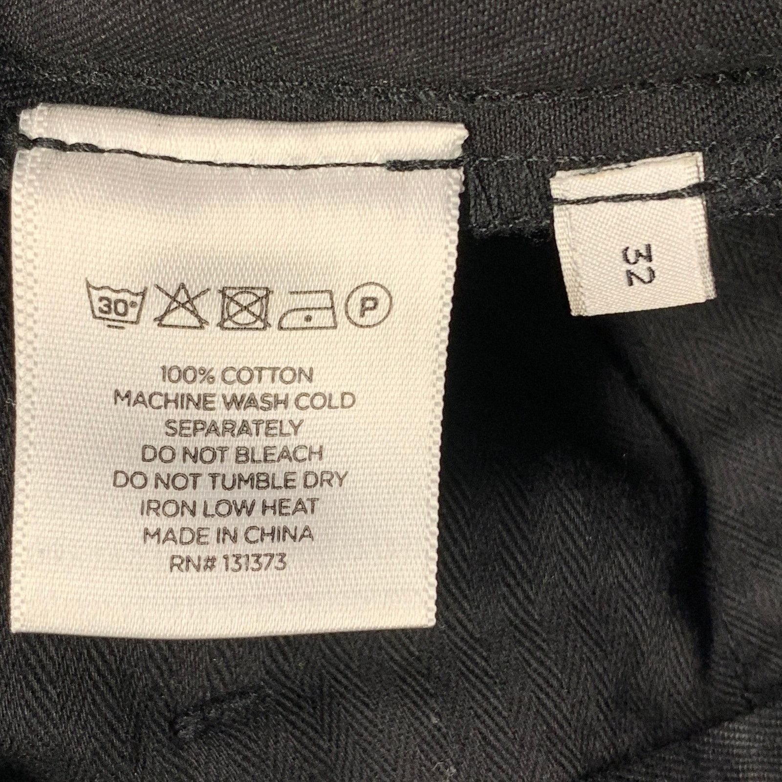 Saturdays NYC Size 32 Black Cotton Twill Tapered Zip Fly Casual Pants Size US 32 / EU 48 - 8 Thumbnail