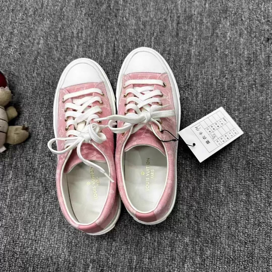 Louis Vuitton LV Pink Monogram Canvas Sneakers EU 35 99 New Size US 4.5 / IT 34.5 - 5 Thumbnail