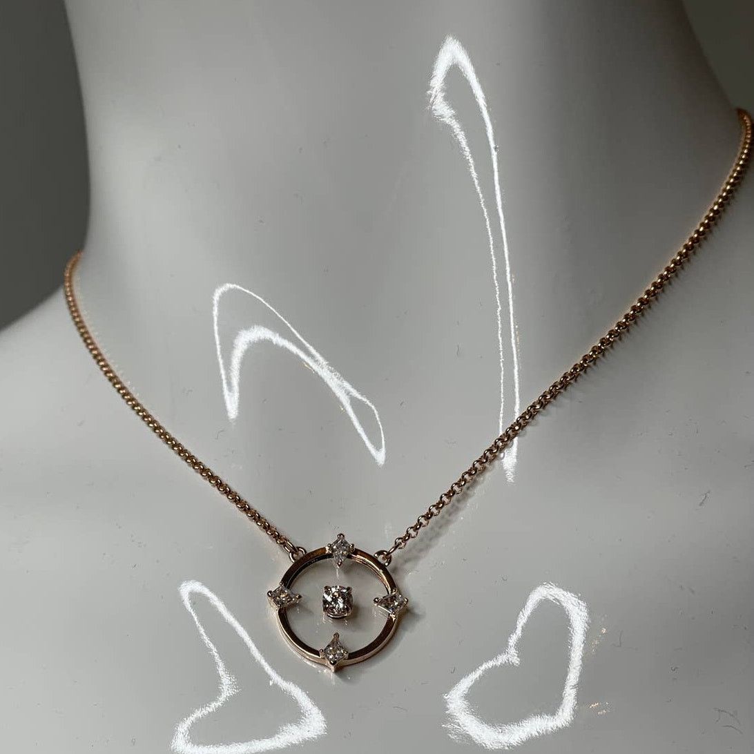 Swarovski Swarovski North necklace White, Rose-gold tone plated Glass Size ONE SIZE - 3 Thumbnail