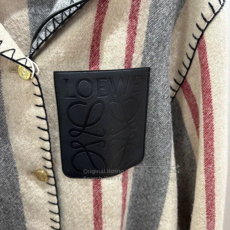 Loewe Loewe Leather Patch Logo Striped Hooded Coat Jacket Size M / US 6-8 / IT 42-44 - 6 Thumbnail