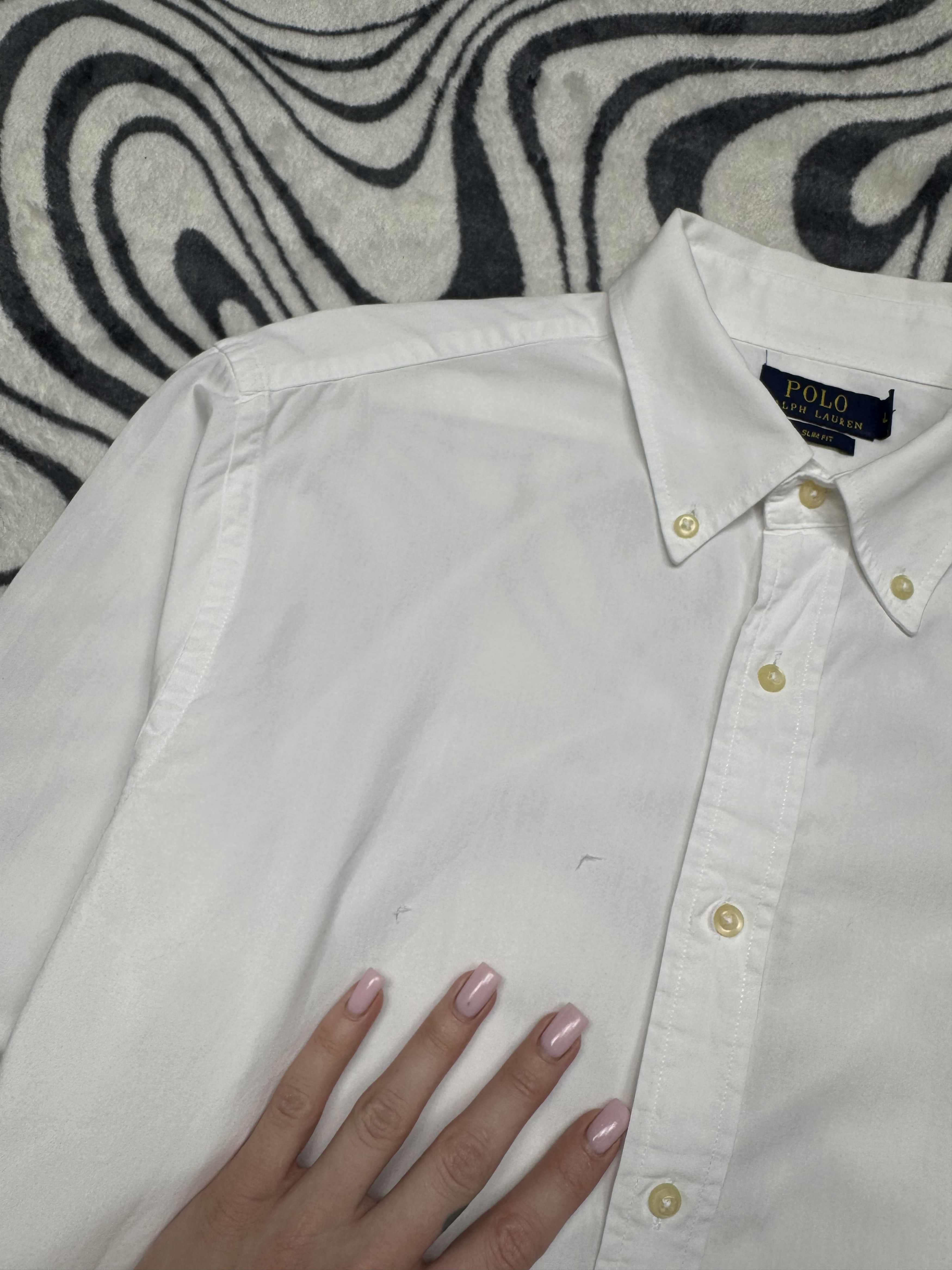Polo Ralph Lauren Polo Ralph Lauren Mens Long Sleeve White Shirt Size US L / EU 52-54 / 3 - 4 Thumbnail