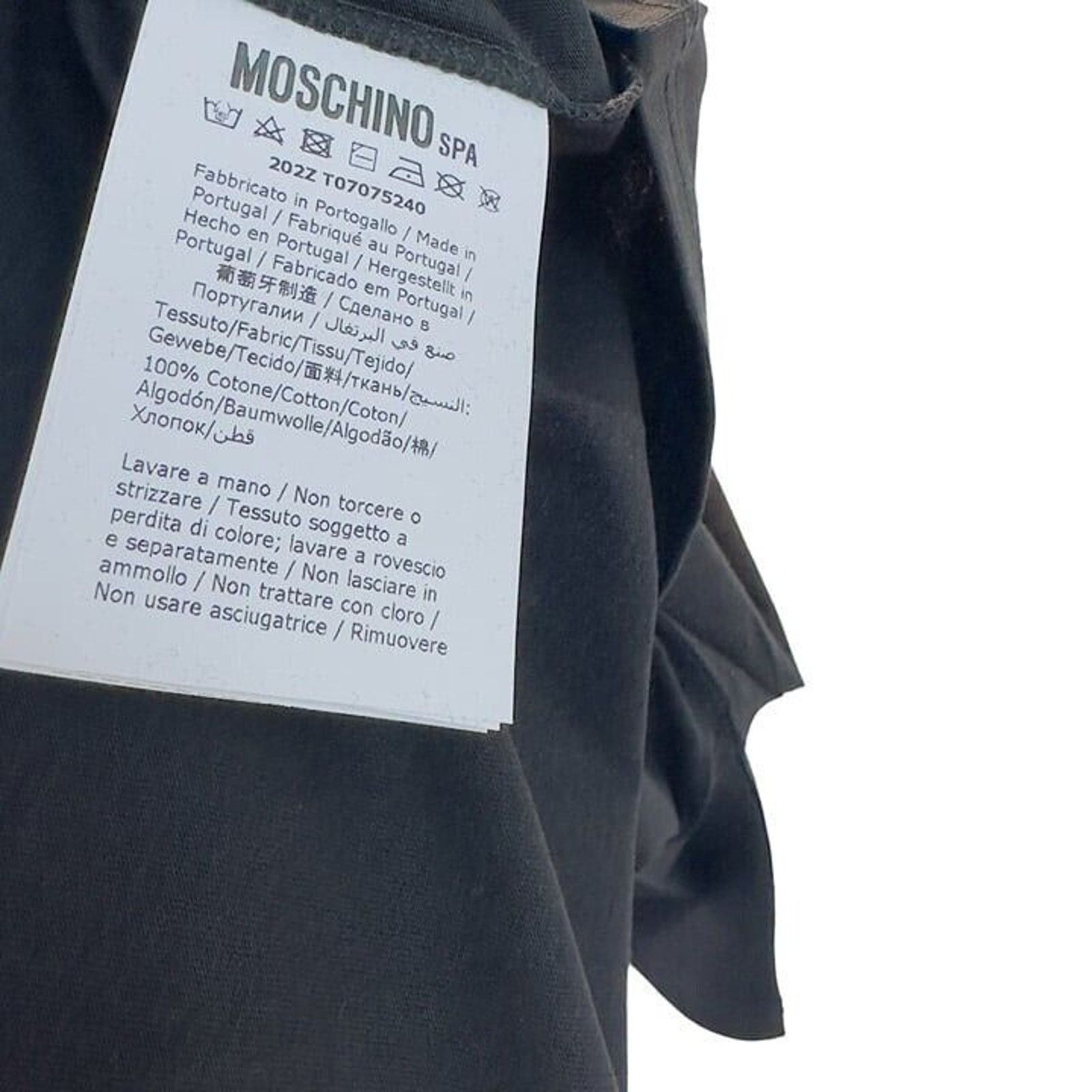 Moschino Moschino White Logo Black T Shirt Size US L / EU 52-54 / 3 - 4 Thumbnail