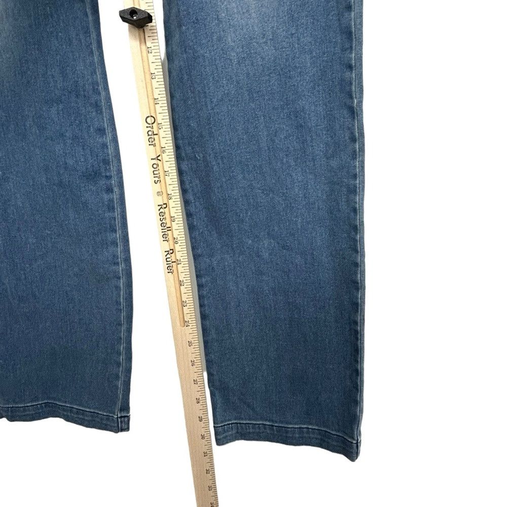 Enza Costa ENZA COSTA BLUE STRAIGHT LEG DENIM TROUSER JEAN PANTS HIGH Size 24" / US 00 / IT 34 - 7 Thumbnail