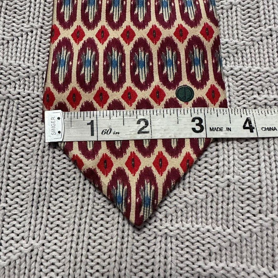 Vintage Dunhill red abstract silk tie Size ONE SIZE - 6 Thumbnail