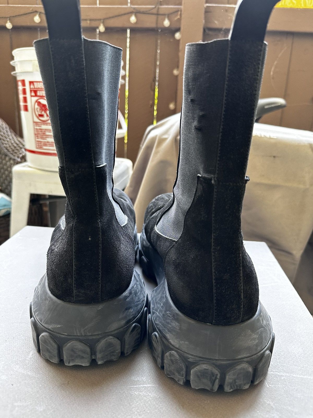 Rick Owens Rick Owens Black Suede Beatle Bozo Tractor Boots Size US 11.5 / EU 44-45 - 5 Thumbnail