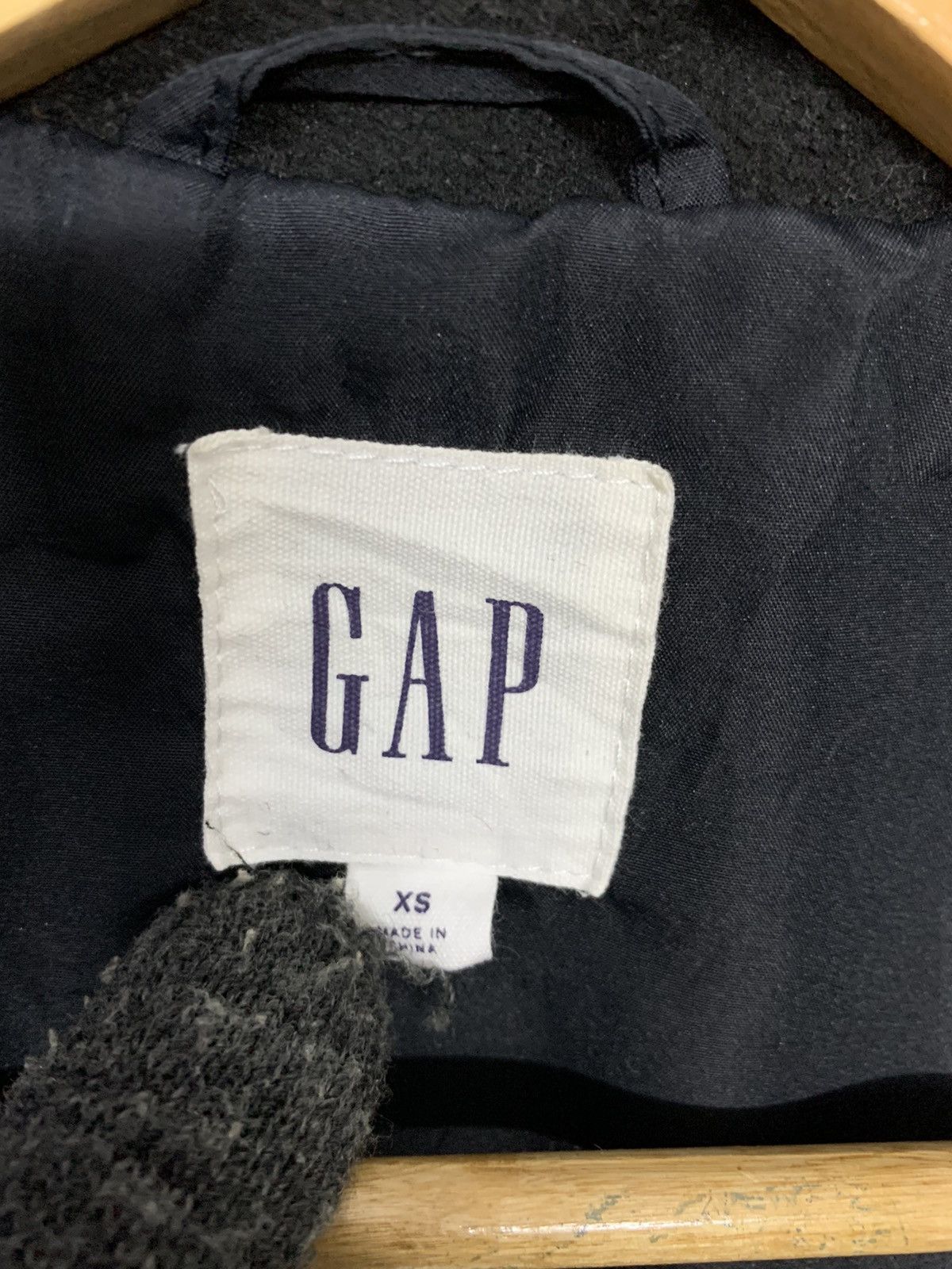 Gap Rare GAP Big Logo Sherpa Fleece Zipper Down Sweater Size US XS / EU 42 / 0 - 6 Thumbnail