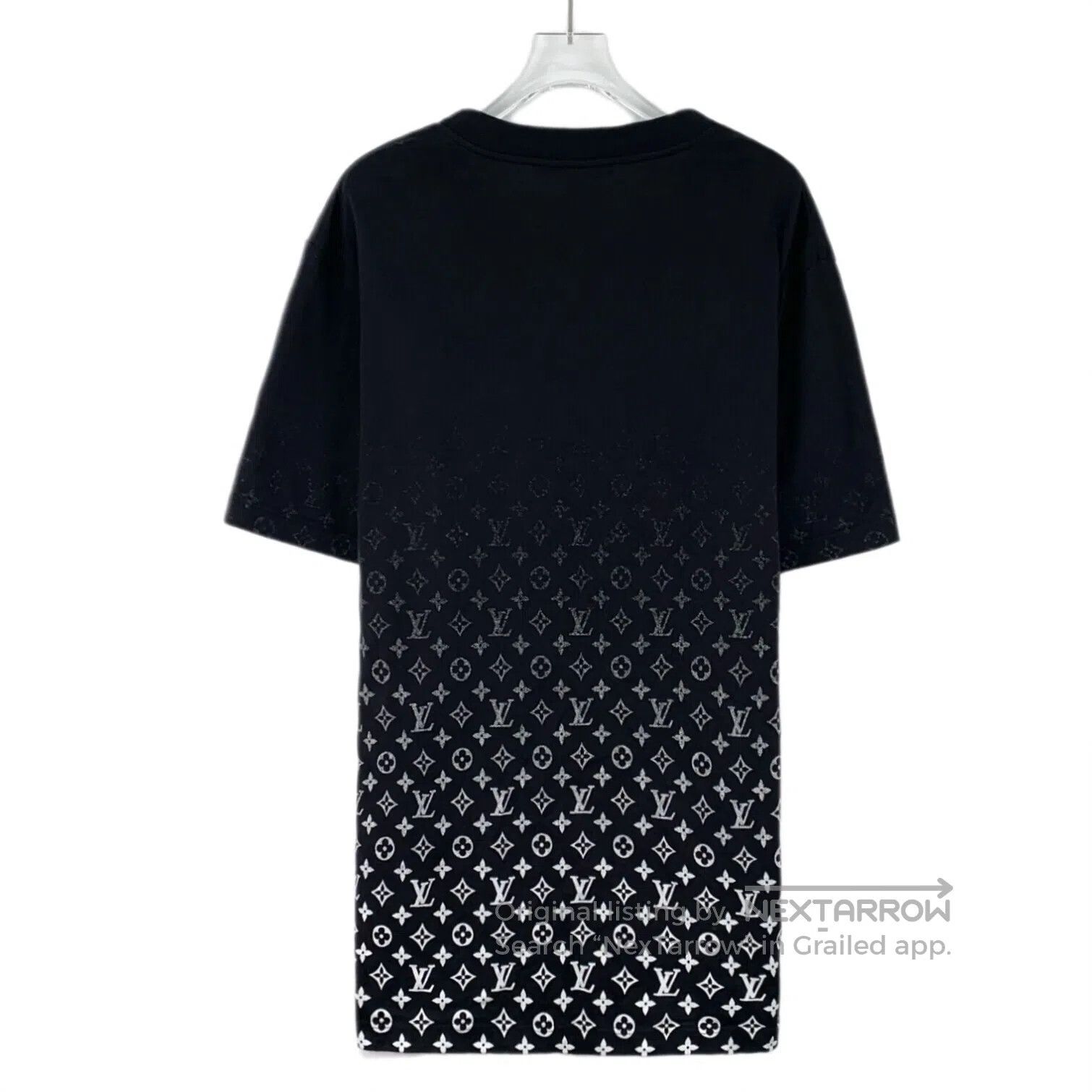 Louis Vuitton Louis Vuitton Black Logo Monogram Gradual Color Cotton Cre Size US XXL / EU 58 / 5 - 2 Thumbnail