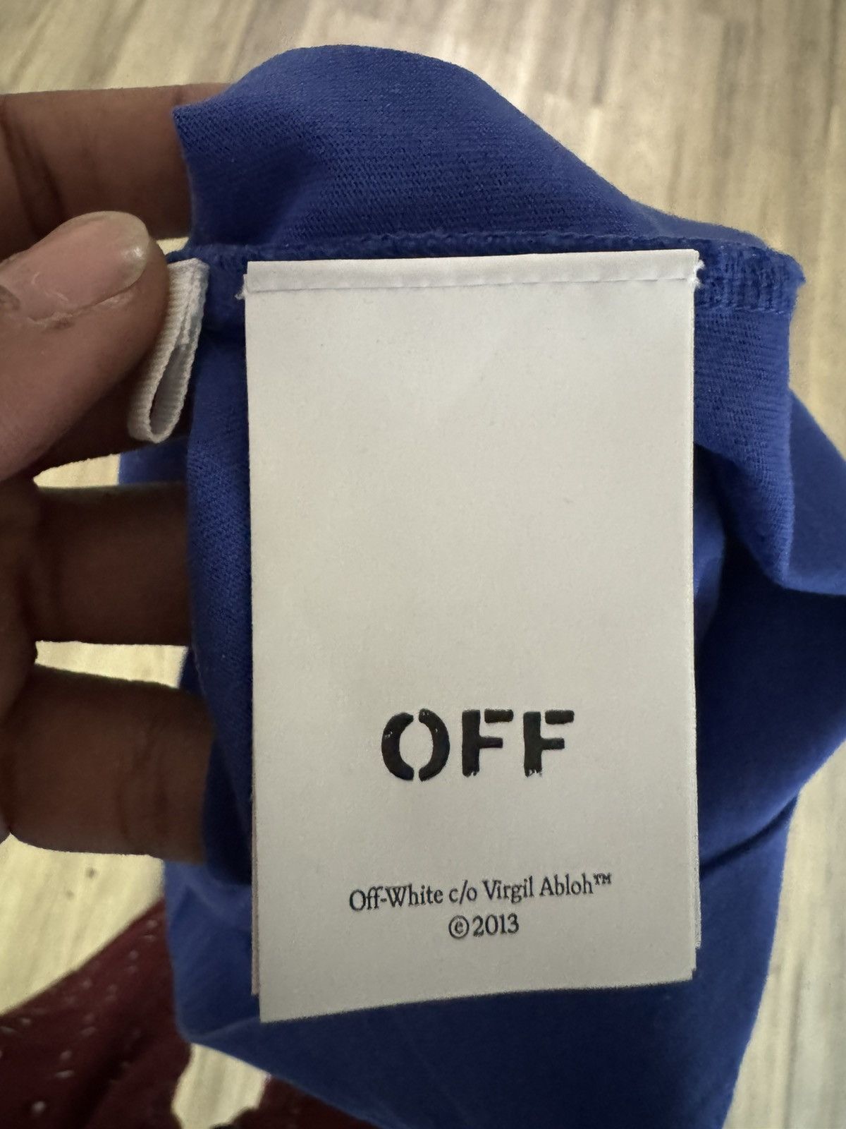 Off-White Off-White Logo Stamp T shirt Blue Size US XXS / EU 40 - 4 Thumbnail