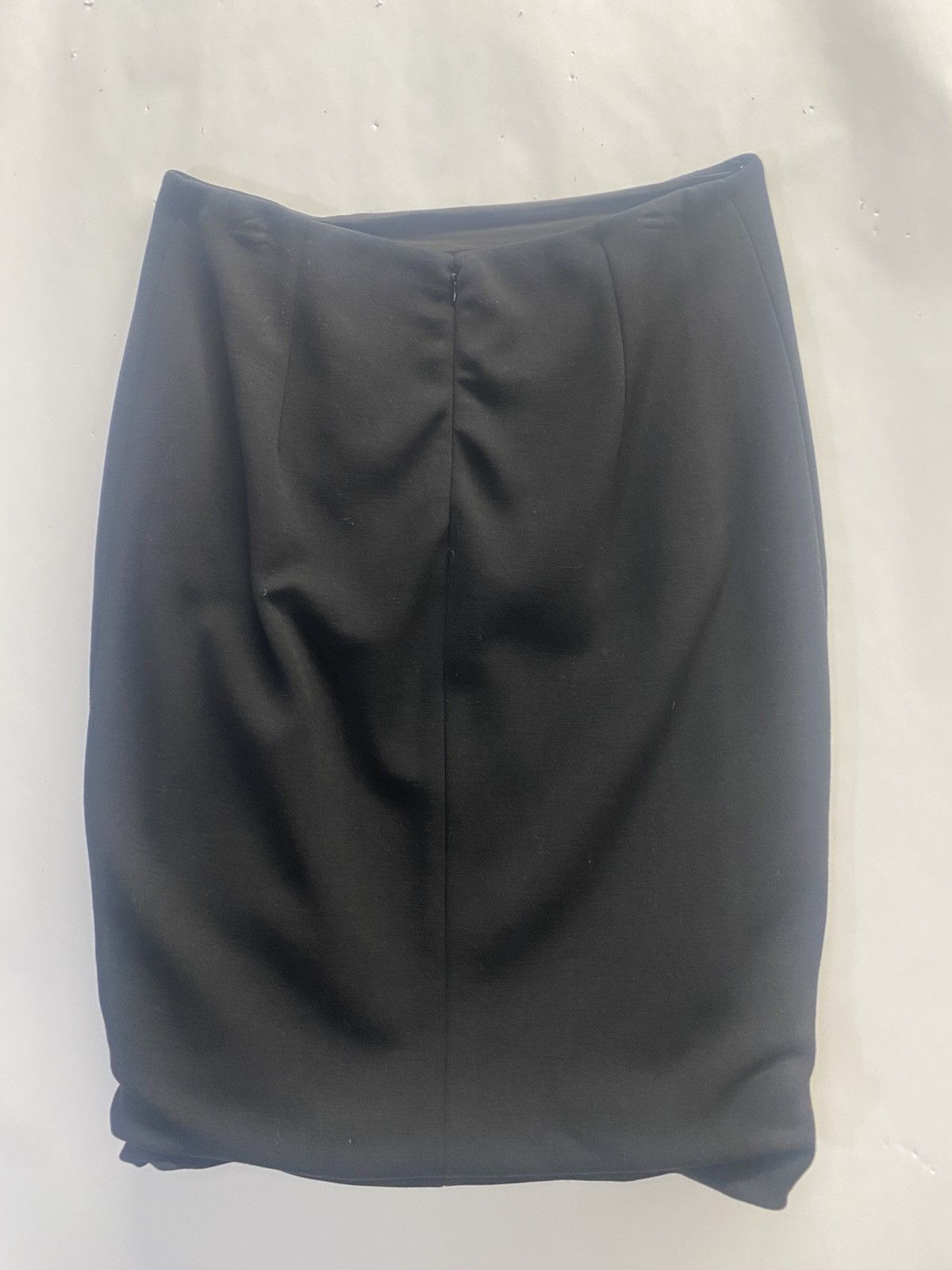 Versace Versace Black Ruched Pencil Skirt with Blue Accent Size 30" / US 8 / IT 44 - 3 Thumbnail