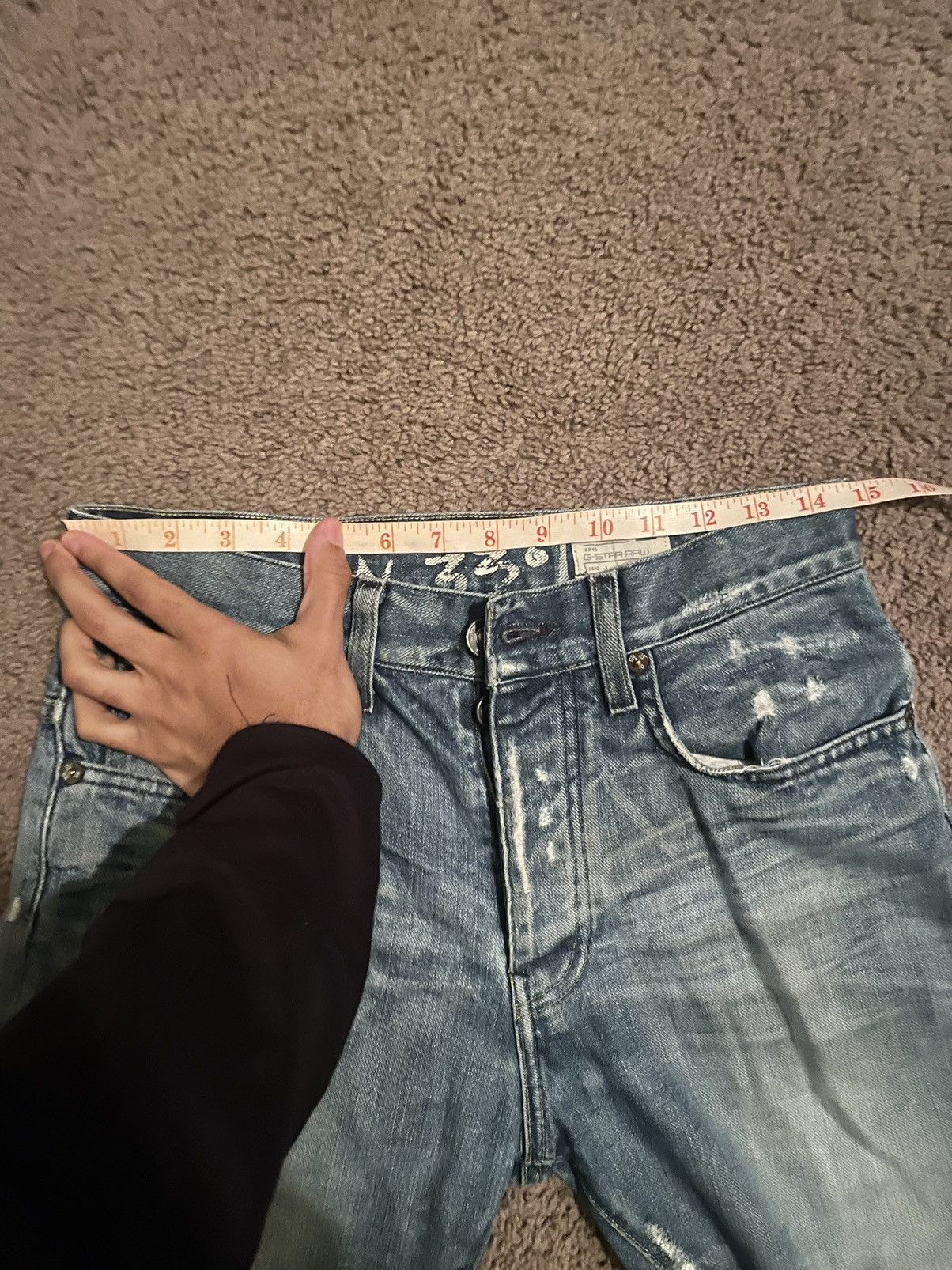 G-Star × Vintage G-Star Raw 3301 Distressed Jeans Size US 28 / EU 44 - 3 Thumbnail