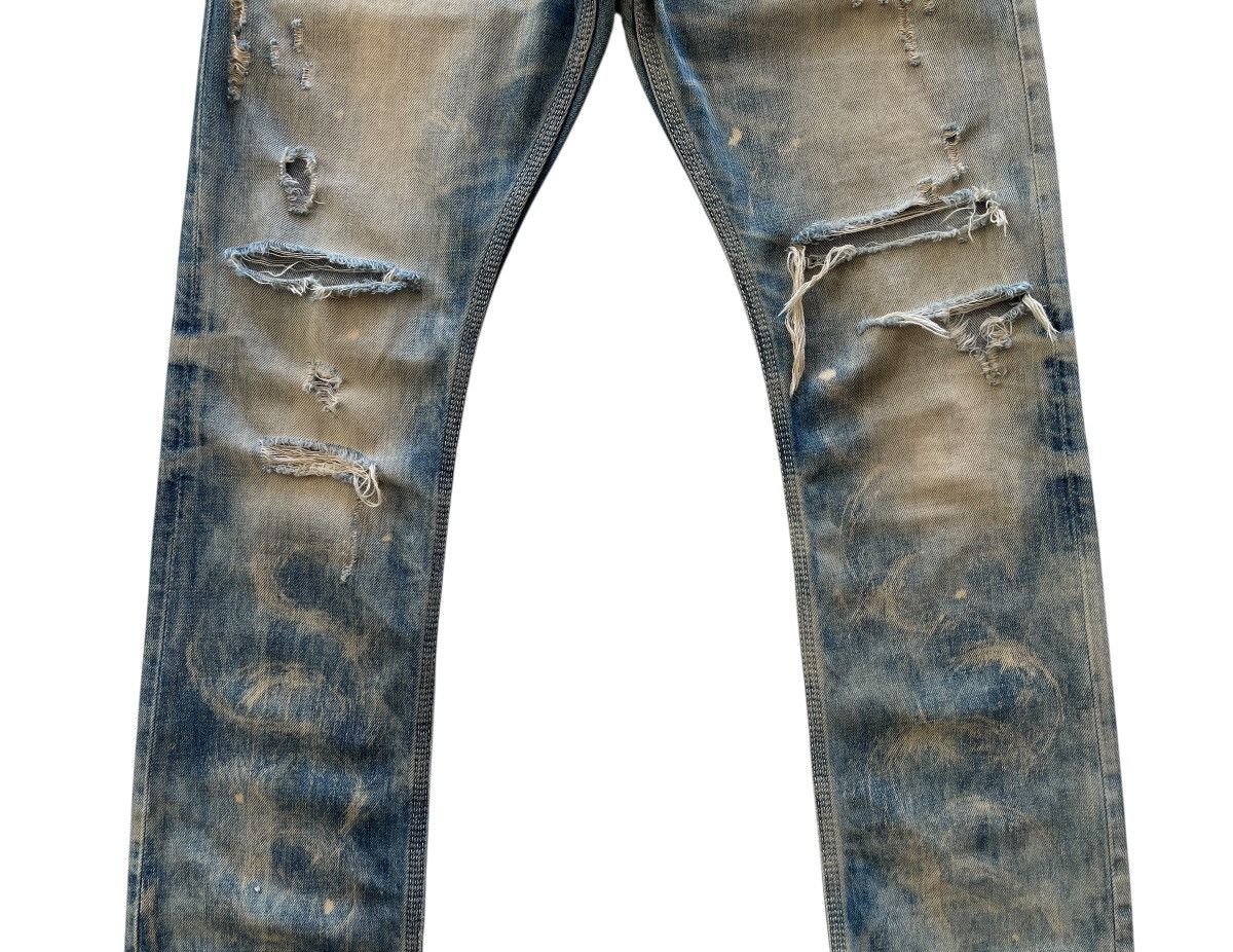 Diesel Diesel Krooley Regular Slim Carrot Distressed Denim Size US 29 - 7 Thumbnail
