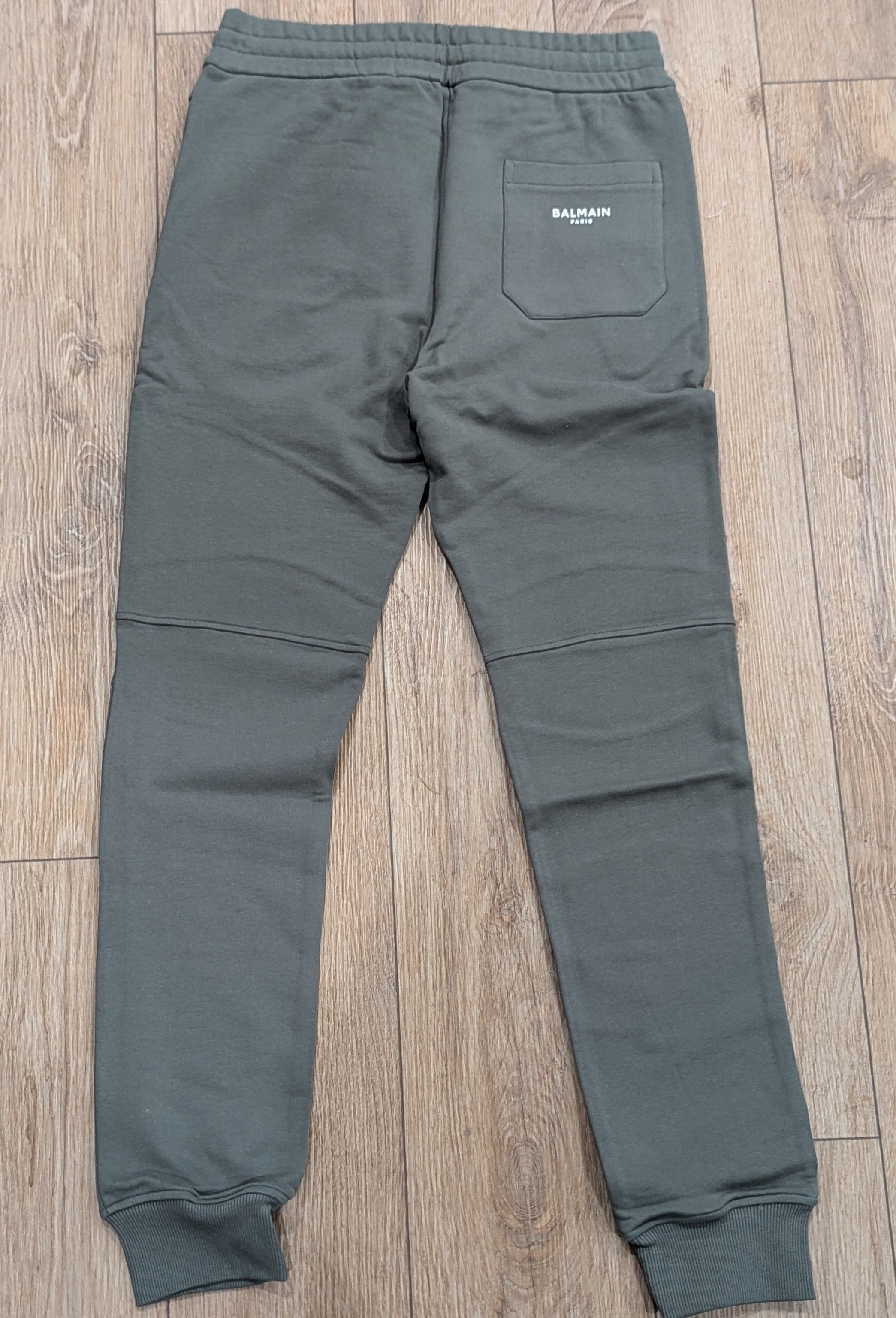 Balmain BALMAIN Flocked Logo Print Jogger Pants Khaki Green XL Size US 36 / EU 52 - 4 Thumbnail