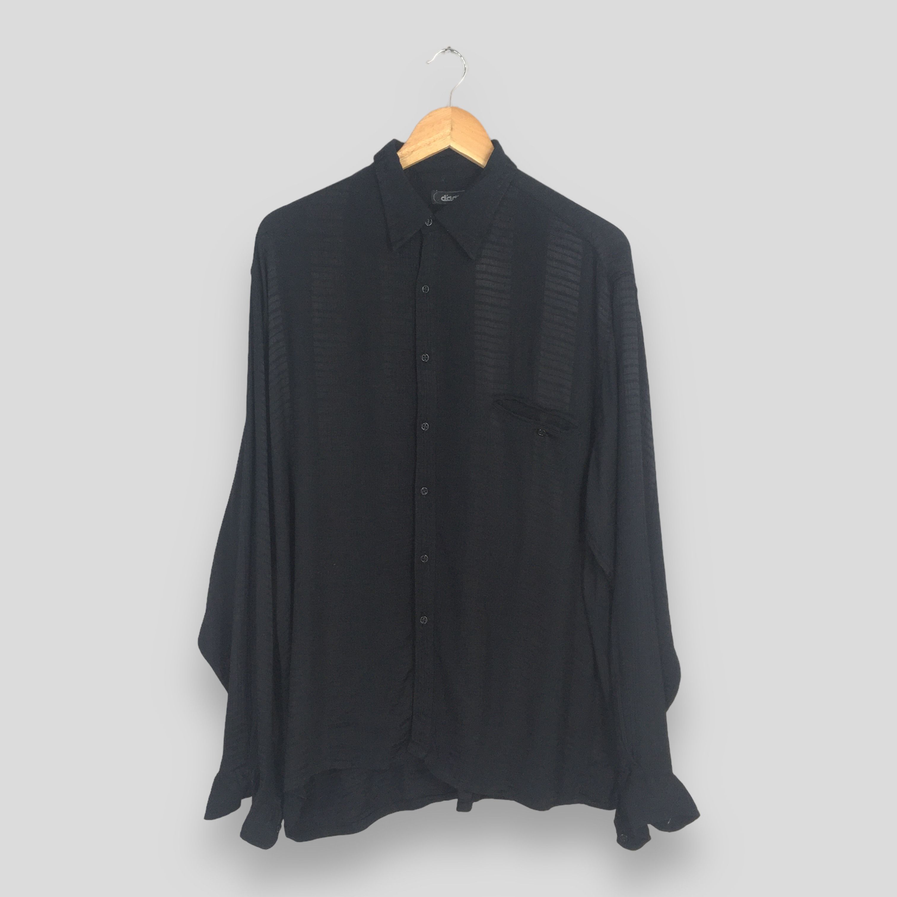 Designer × Vintage Vintage 90s Daquino Casual Black Rayon Shirt Small Size US S / EU 44-46 / 1 - 1 Thumbnail