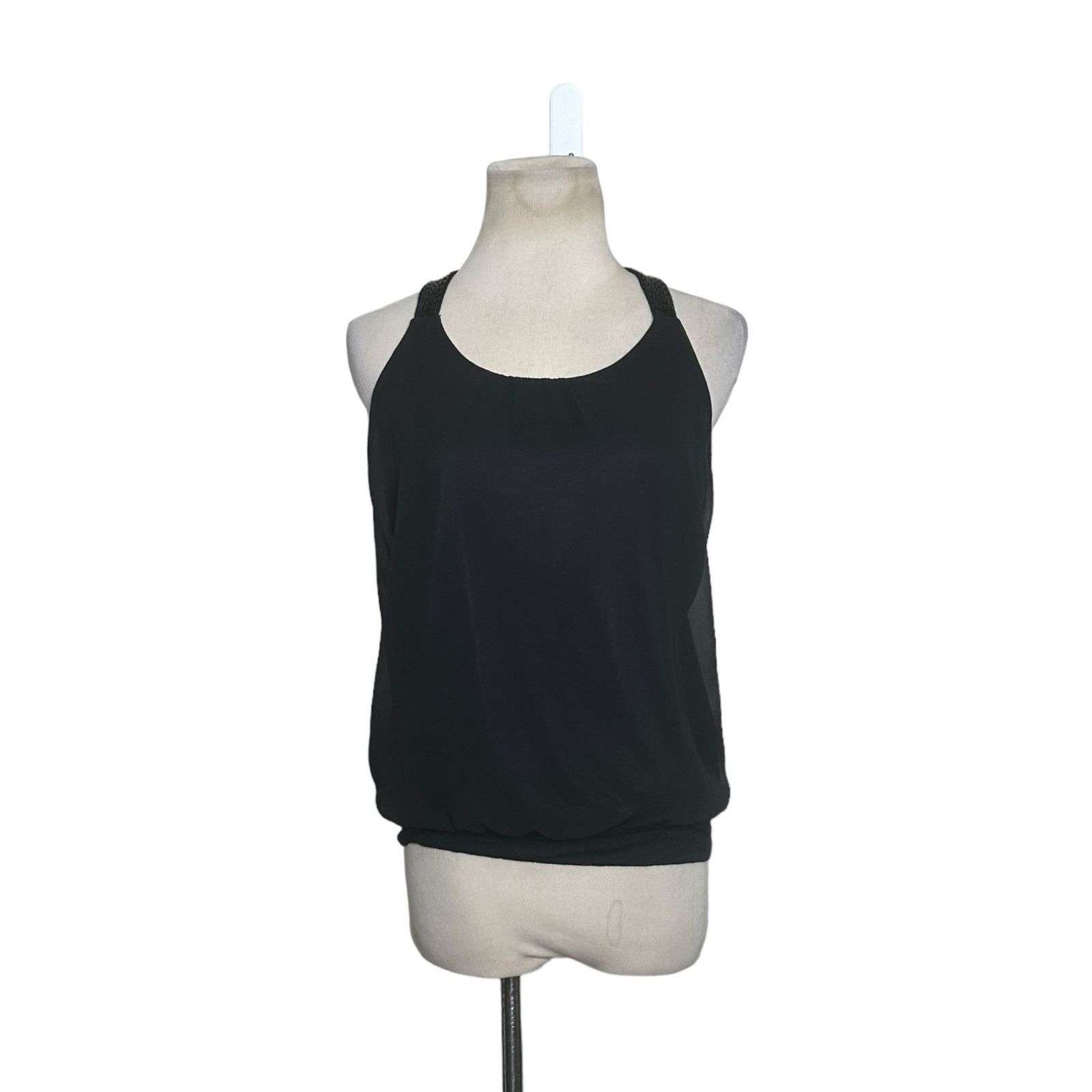 Express Express black racer back sequin details blouse size Small Size S / US 4 / IT 40 - 10 Thumbnail