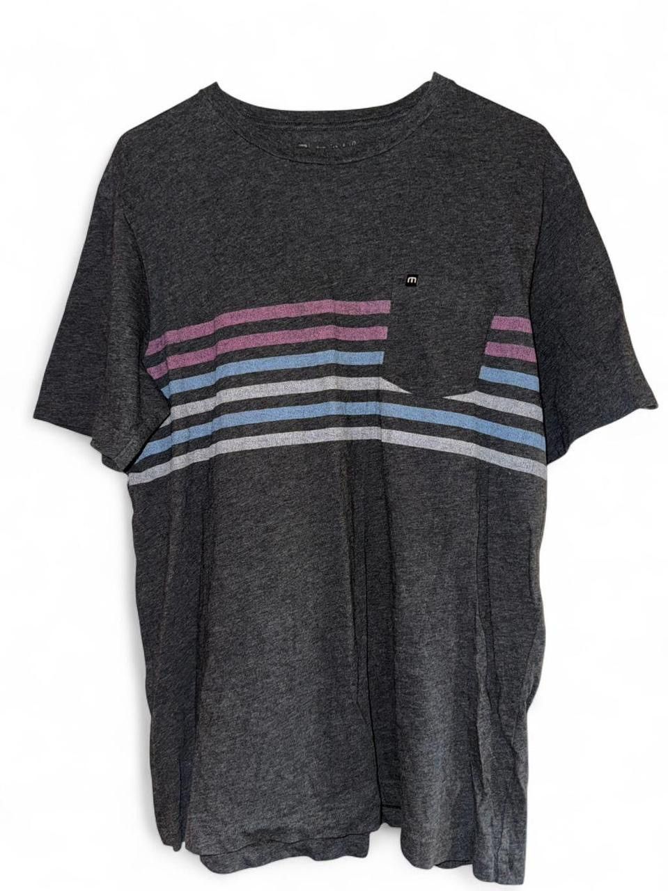 TravisMathew Grey striped Travis Mathew short sleeve pocket t-shirt Size US L / EU 52-54 / 3 - 2 Thumbnail