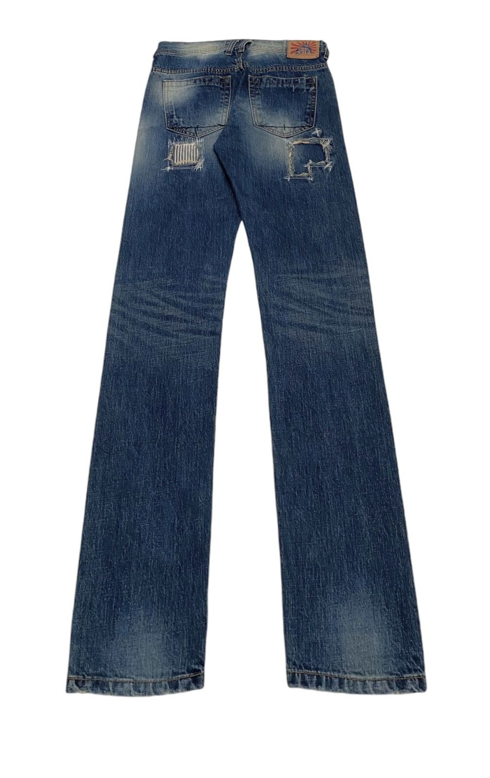If Six Was Nine × Japanese Brand × Vintage Vintage Japanese Brand Huh Motor Club Patchwork Jeans 2000s Size US 31 - 2 Thumbnail