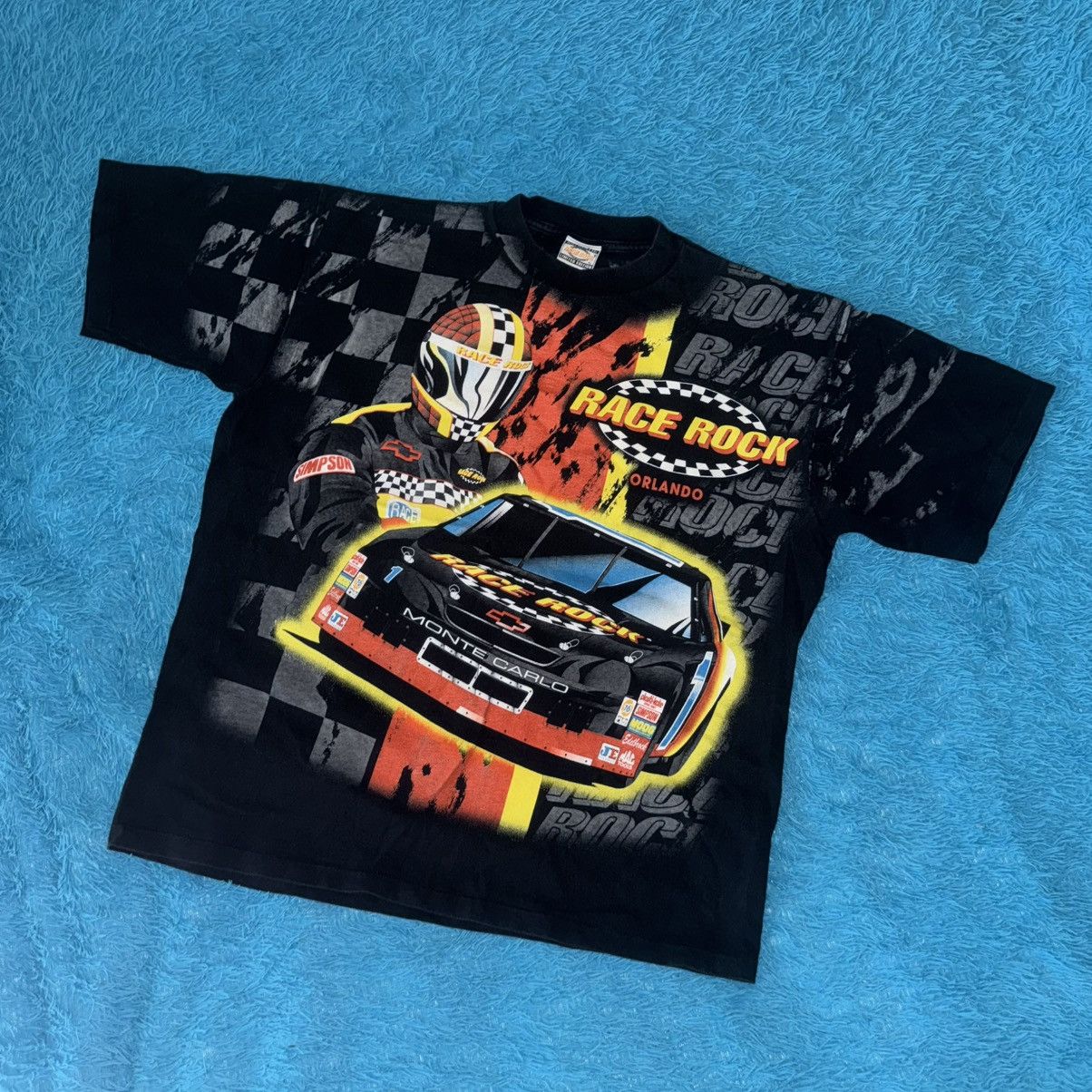NASCAR VINTAGE OVER PRINT SINGLE STITCH RACE ROCK NASCAR T-SHIRT Size US XL / EU 56 / 4 - 1 Thumbnail