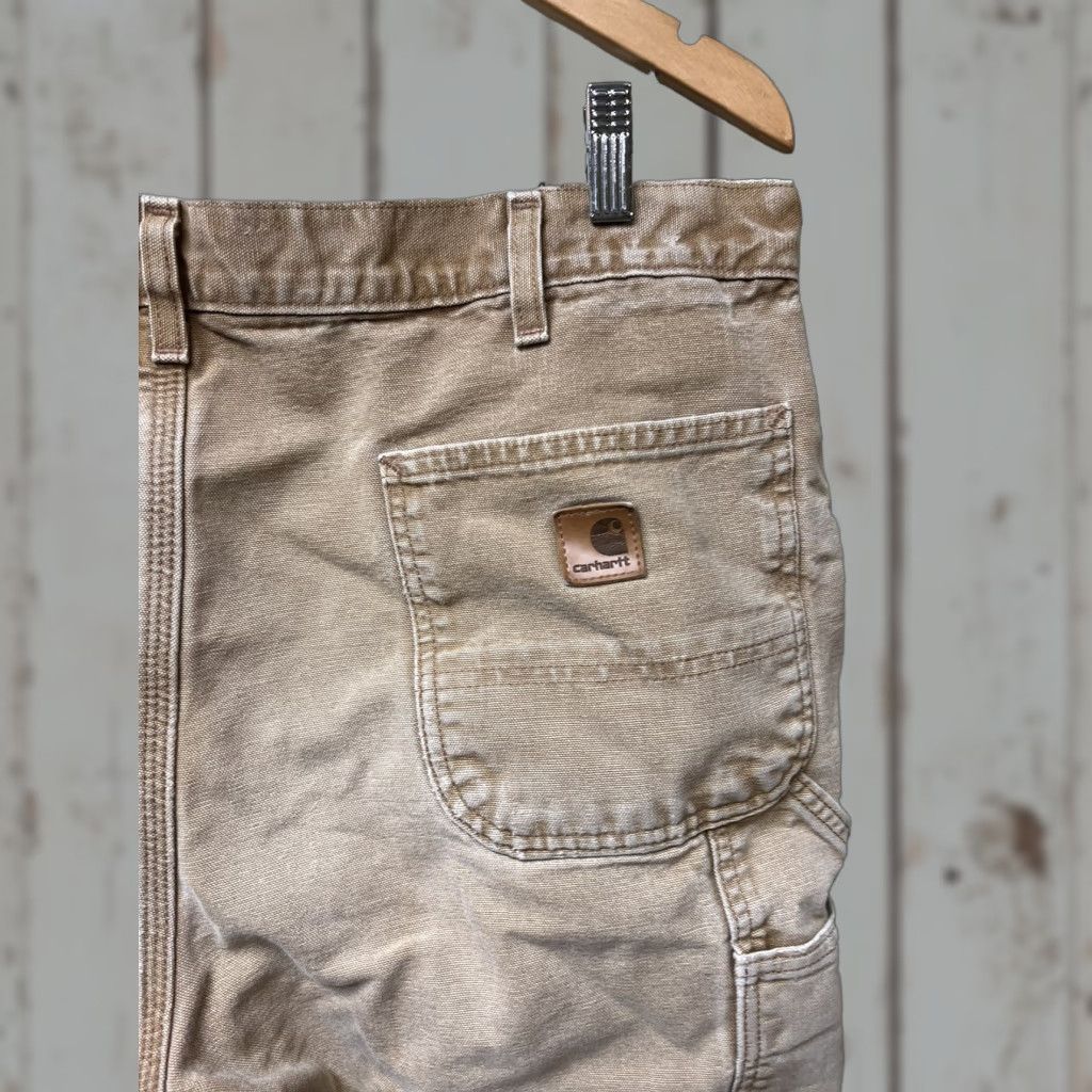 Carhartt VINTAGE Carhartt Mens B111 BRN Canvas Flannel Lined Pants Carpenter Workwear 38x31 38x32 Brown Mens Size US 38 / EU 54 - 1 Thumbnail