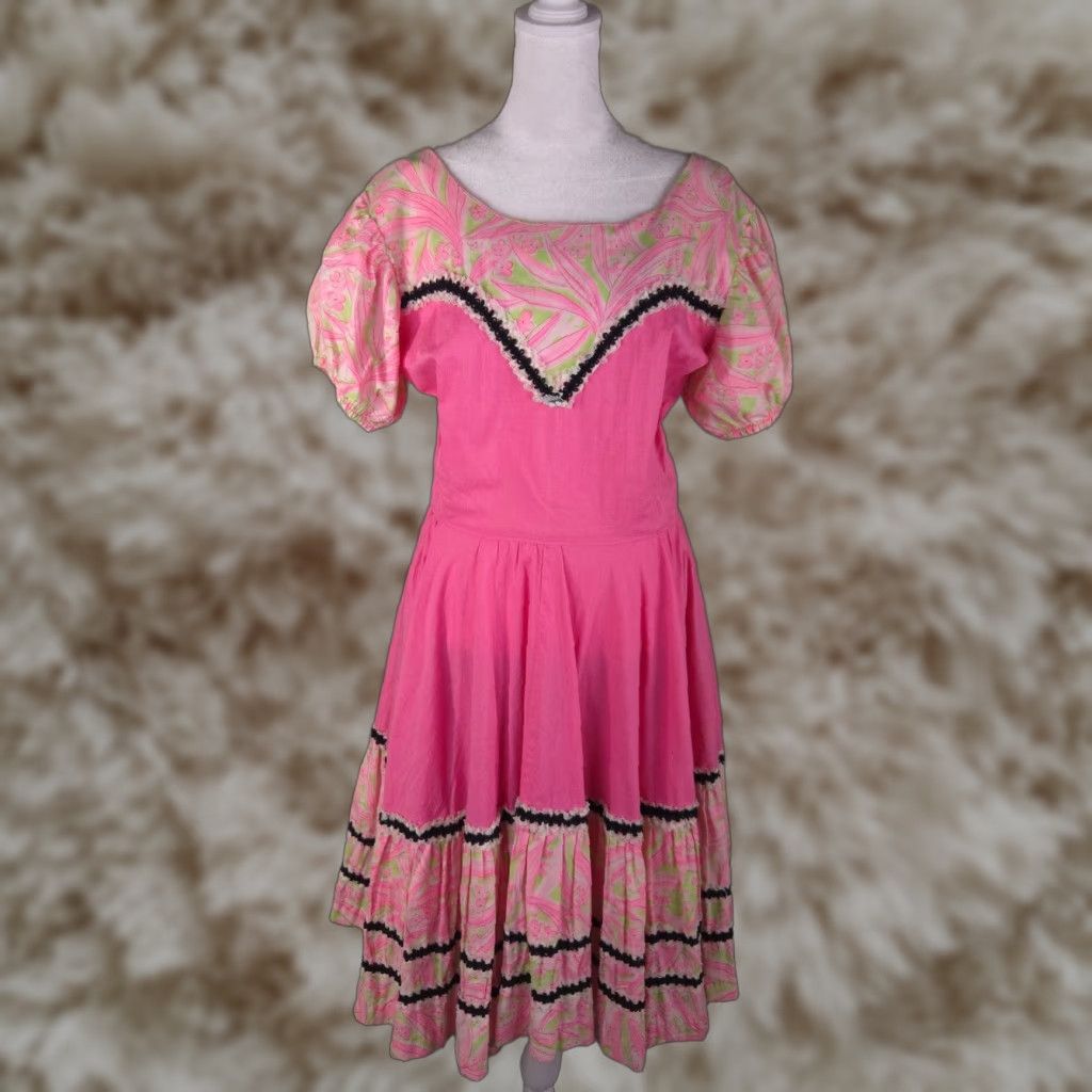 pink 50s dress Vintage 1950s Peach Rose Taffeta  ALEXANDRA-KING Please allow 1 VINTAGE Western Fashions Dress Womens