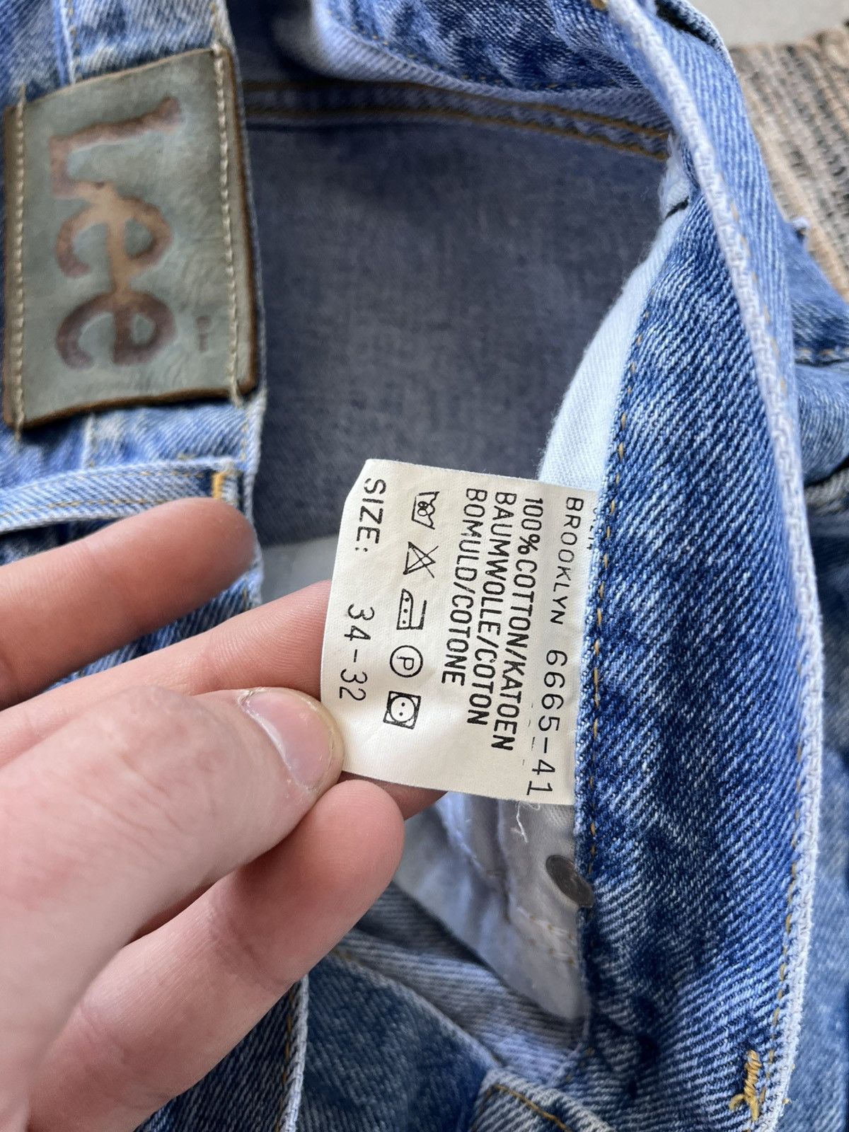 Lee Vintage Lee Blue Denim Jeans Workwear Classic Fit 34/32 Y2K Size US 34 / EU 50 - 20 Thumbnail