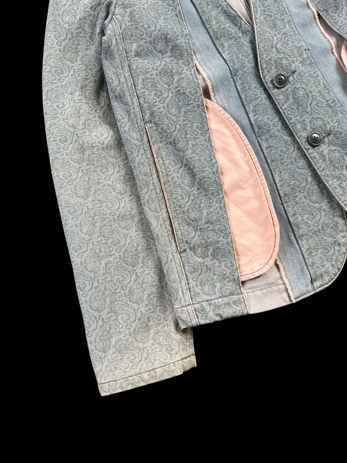 Toga Vintage 90s Toga Reconstructed Paisley Denim Blazer Size US S / EU 44-46 / 1 - 4 Thumbnail