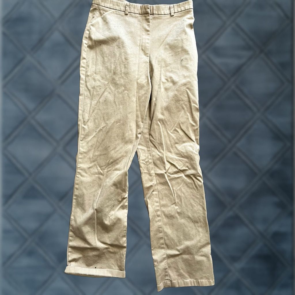 Eddie Bauer VINTAGE Eddie Bauer Dress Pants Woman Flat Front Khaki 10 Inseam 29.5in Adult Women Khaki Beige Brown wpL 9647 Size 32" / US 10 / IT 46 - 1 Thumbnail