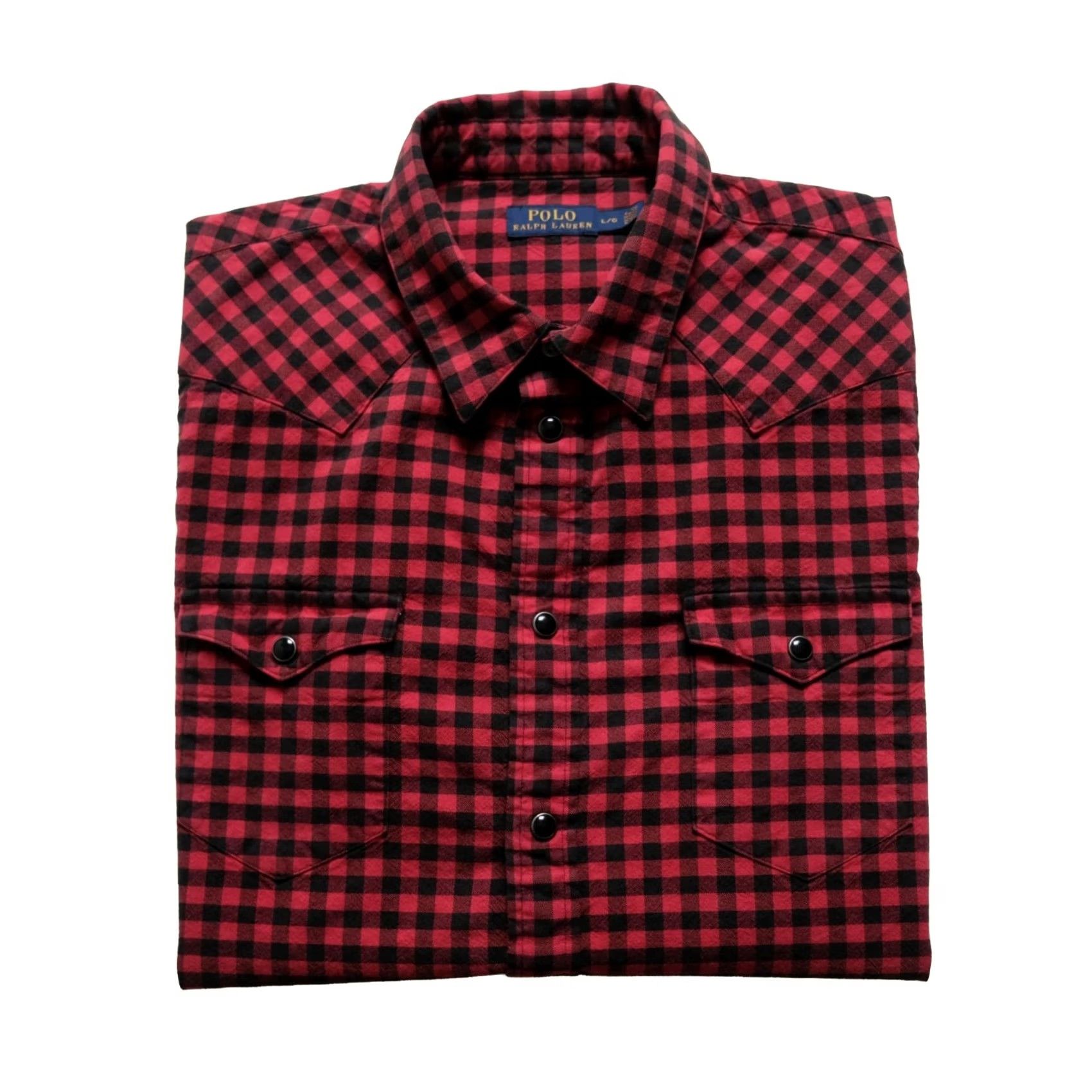 Ralph Lauren VINTAGE RALPH LAUREN Shirt WMN SZ L PLAID WESTERN PEARL SNAP RETRO Y2K RED BUFFALO Size L / US 10 / IT 46 - 2 Thumbnail