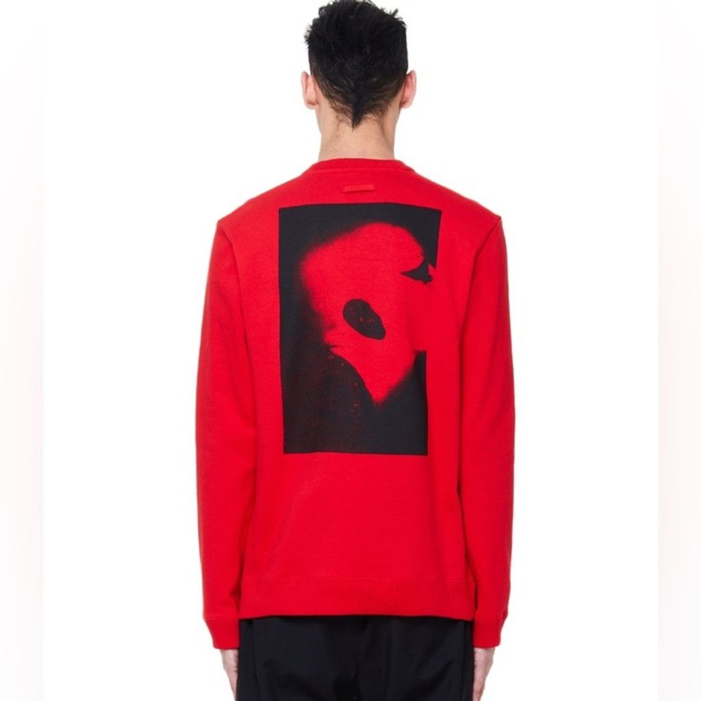 Raf Simons Raf Simons Red Graphic Transform Crew Neck Sweat Shirt - S Size US S / EU 44-46 / 1 - 1 Thumbnail