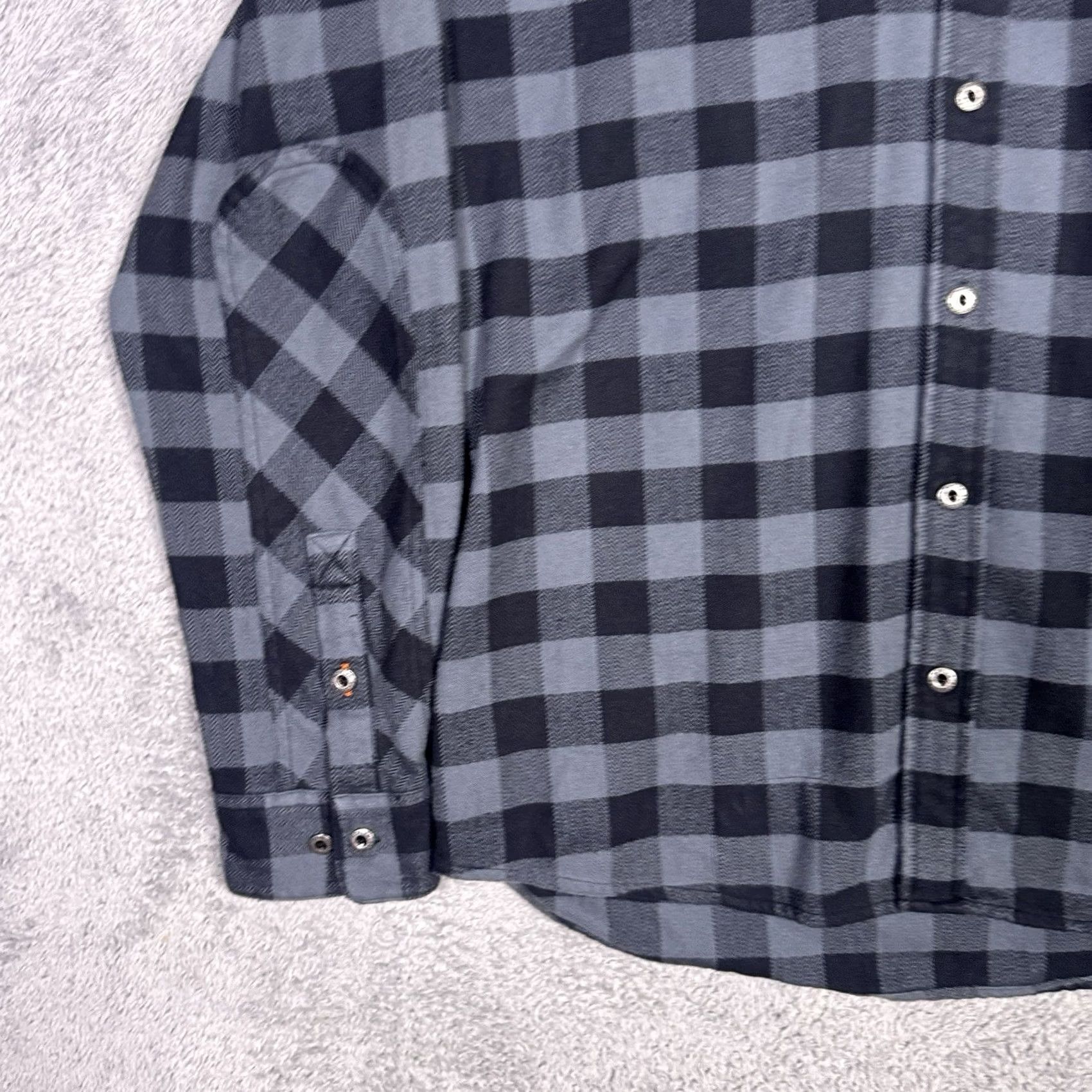 Vintage Howler Bros Shirt Mens L Gray Harkers Flannel Buffalo Plaid Shooting Patch Soft Size US L / EU 52-54 / 3 - 3 Thumbnail