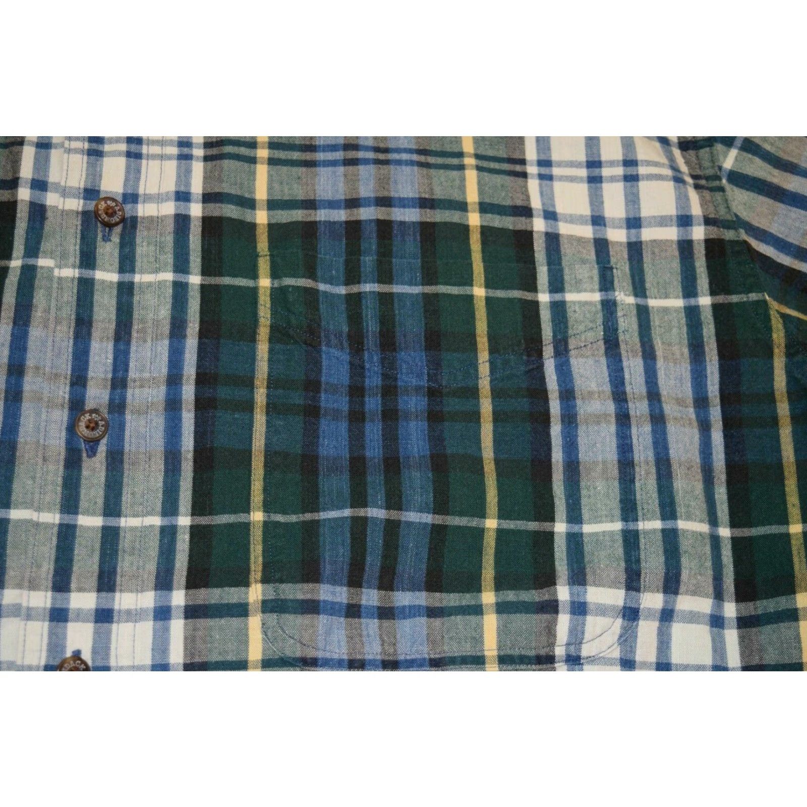 Vintage VINTAGE Adirondack Savile Row Cotton Mountain Chambray Shirt Large Mens Shirt Adult Large Green Indigo Chambray 1990s Mens Size US L / EU 52-54 / 3 - 4 Thumbnail