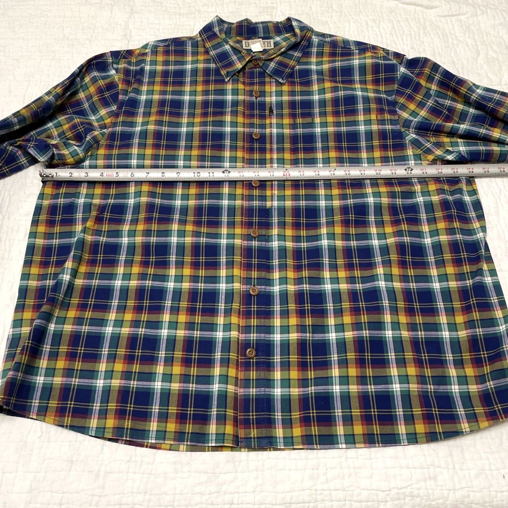 CO Duluth Plaid Button-Down Dress Shirt 2XL Long Sleeve Casual Men's Shirt Button-Up, Multicolor, All Seasons, Breathable, Workwear, Classic, Regular Fit Size US XXL / EU 58 / 5 - 5 Thumbnail